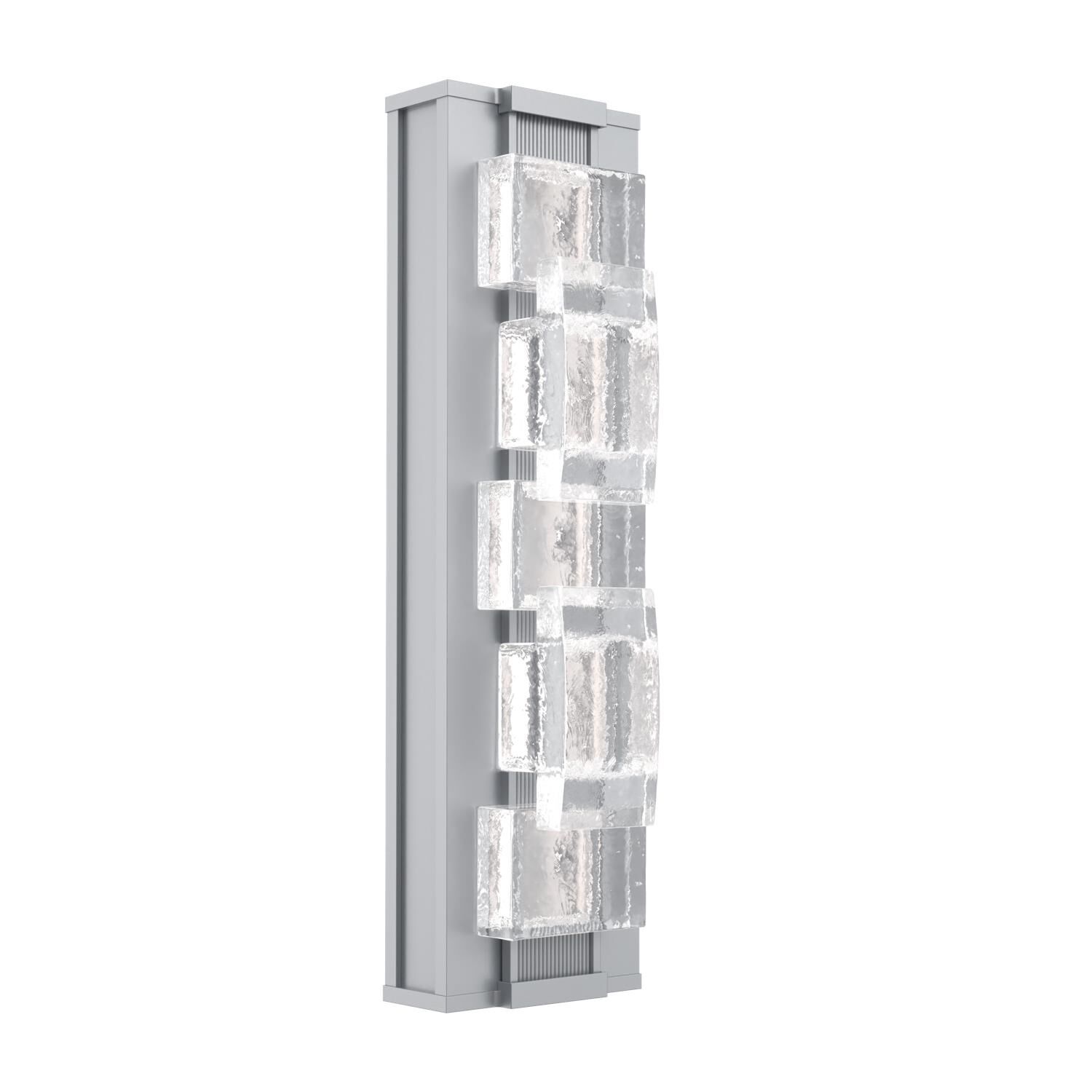 Shown in Classic Silver finish and Rough Seedy glass and None accent