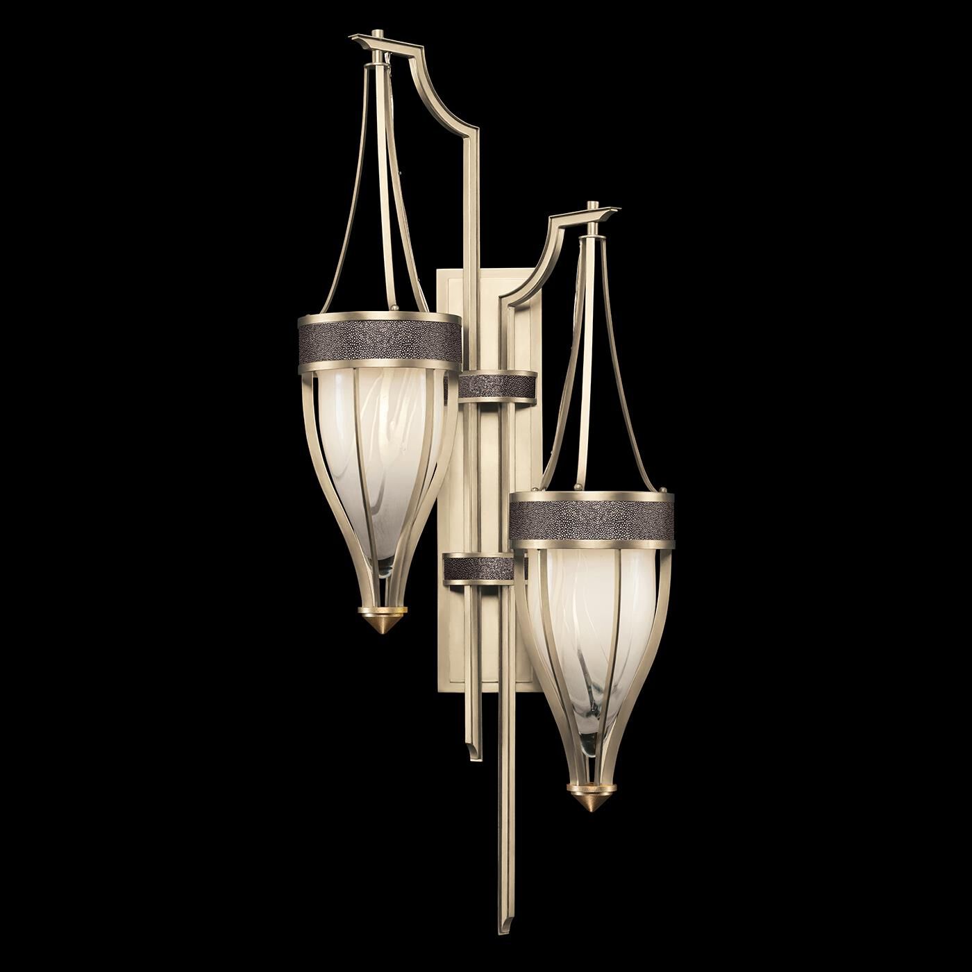 Shown in Champagne and Brass  finish and Pebble accent