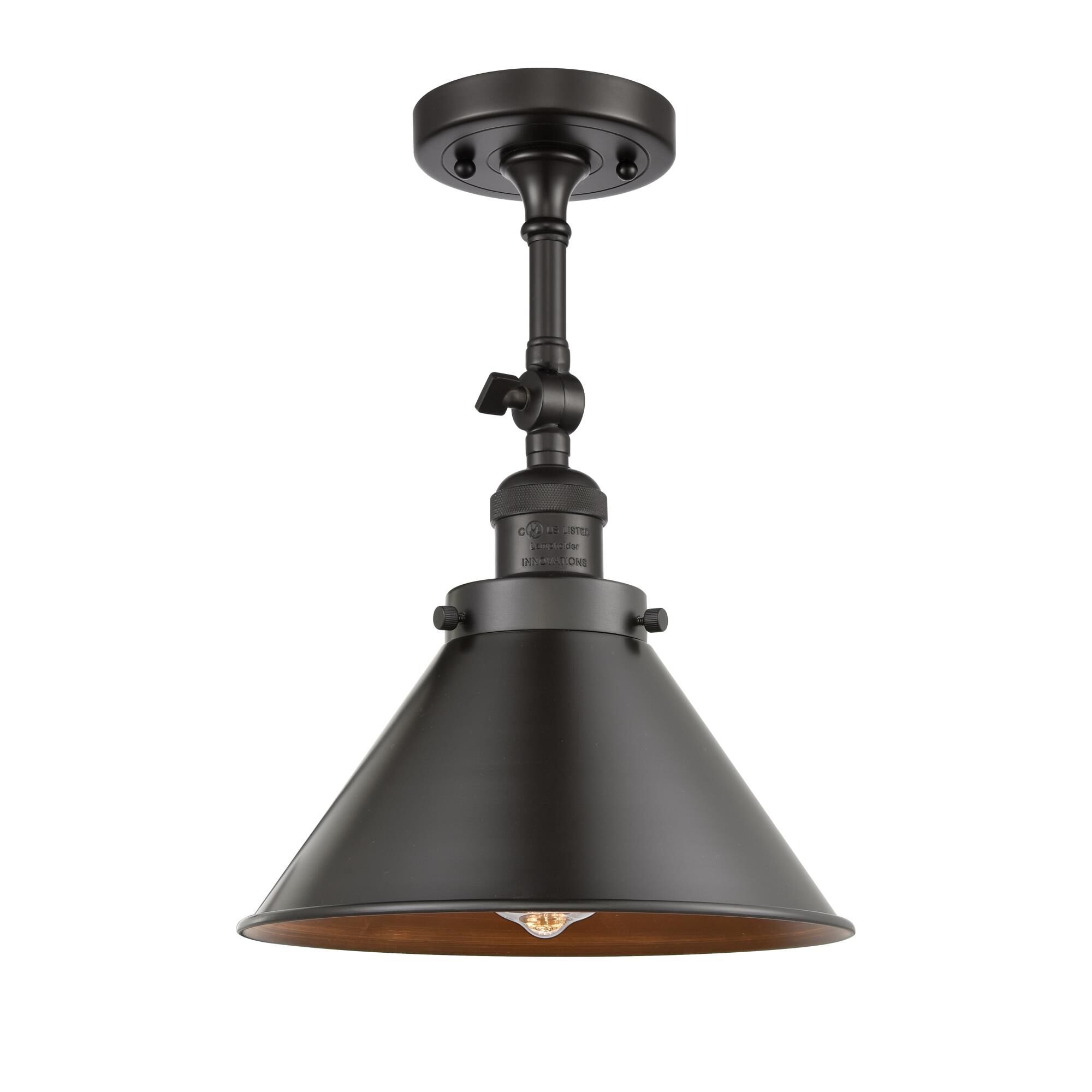 Shown in Oil Rubbed Bronze finish and Oil Rubbed Bronze shade