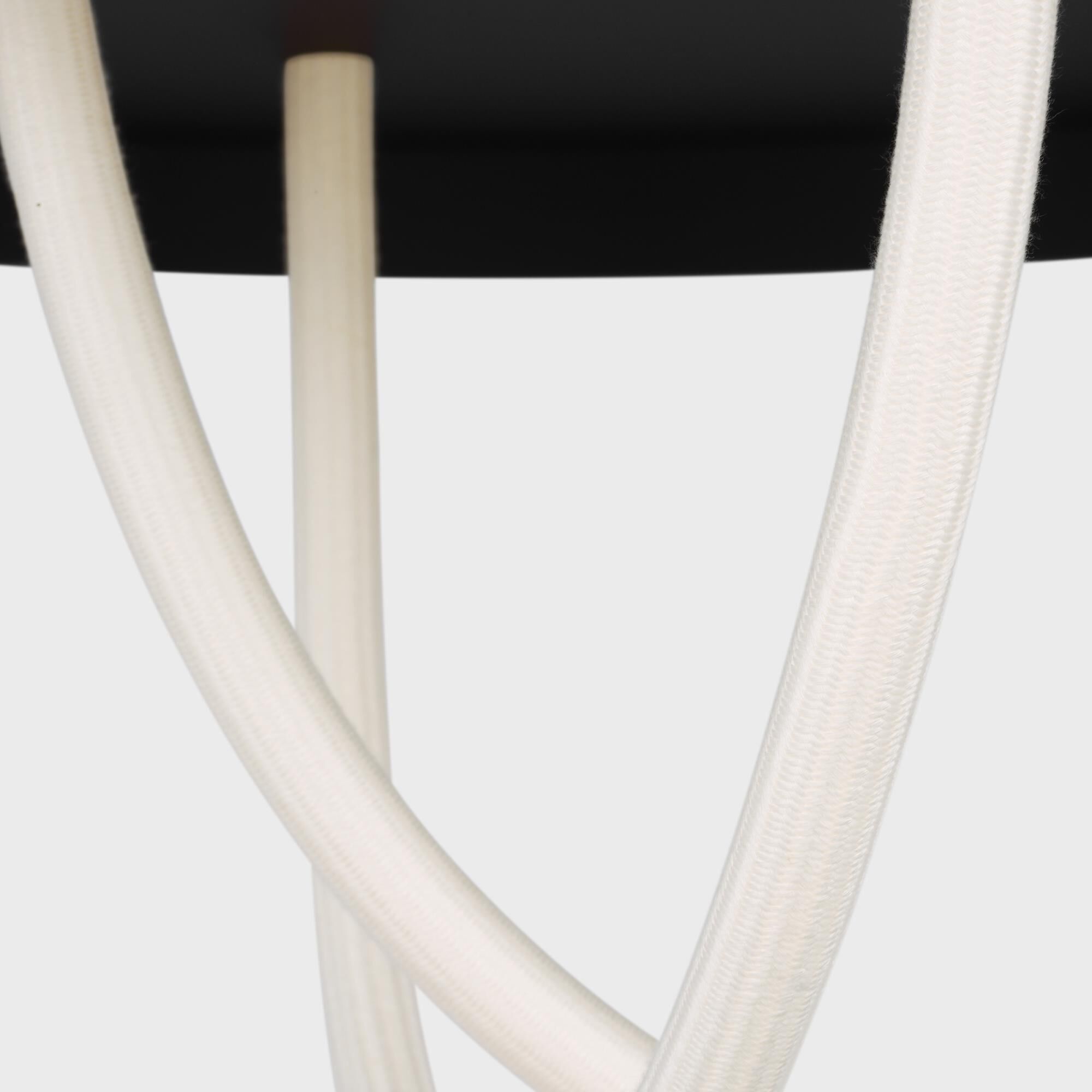 Shown in Nightshade Black finish and Rope shade