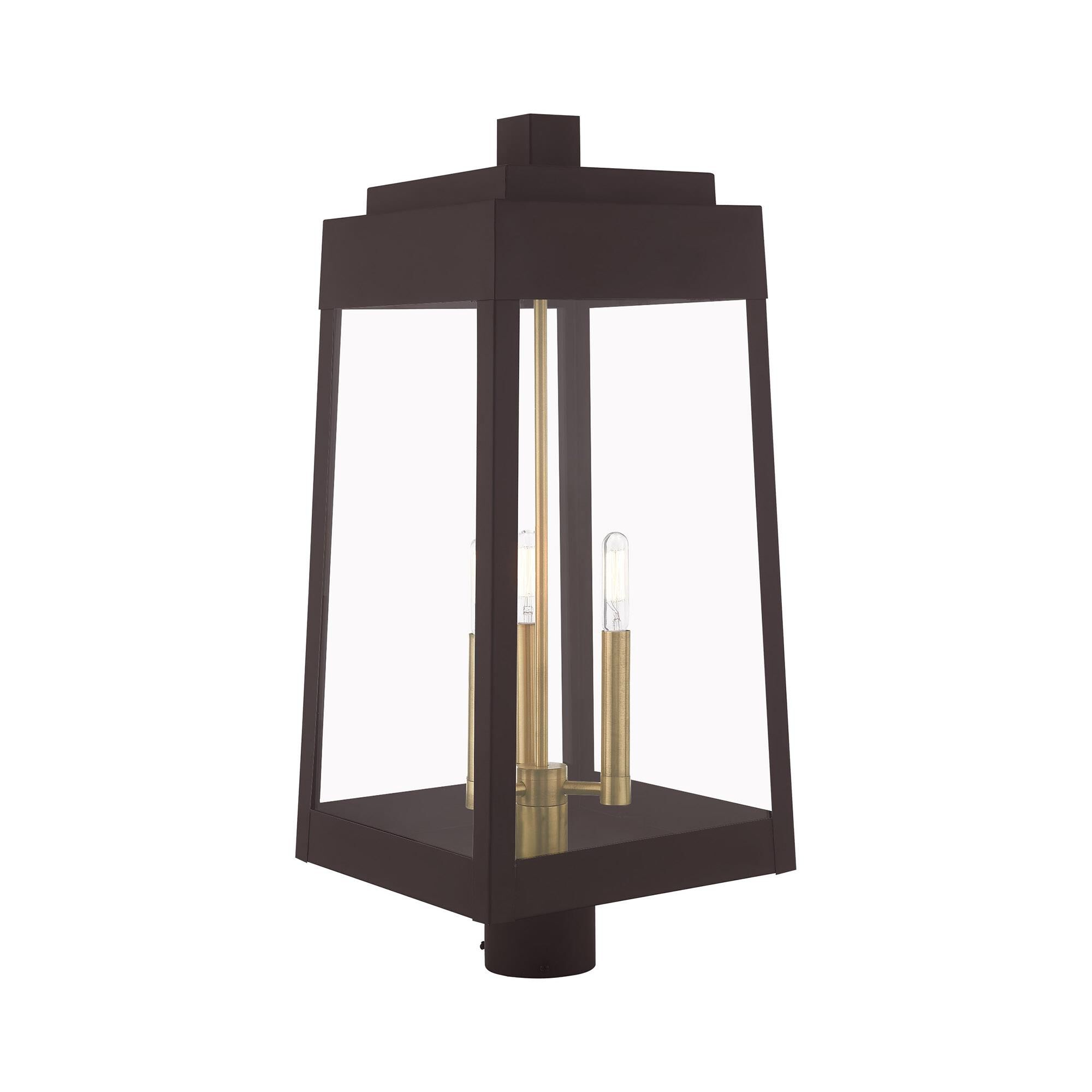 Oslo 24 Inch Tall 3 Light Outdoor Post Lamp by Livex Lighting