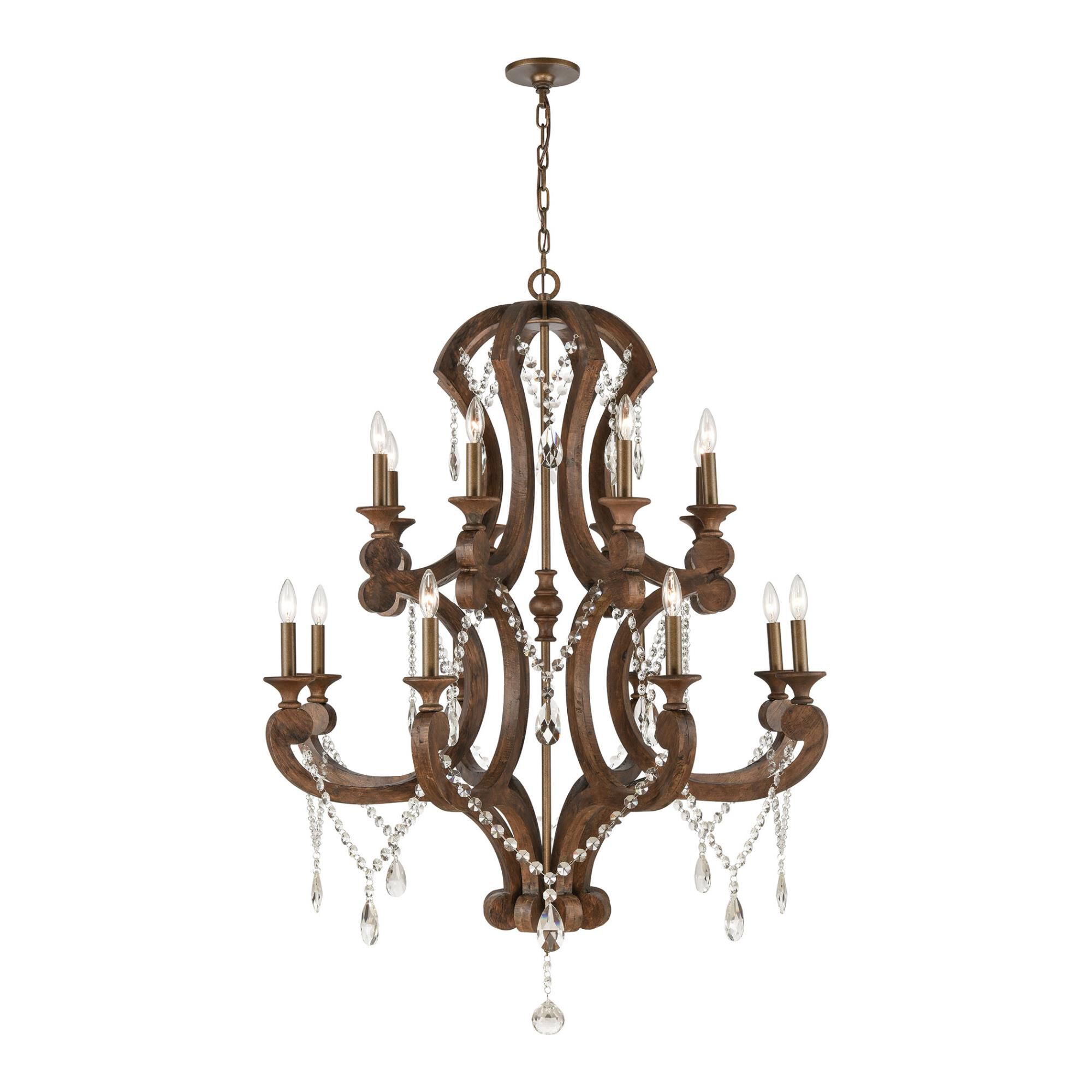 Shown in Spanish Antiquewood  Dark Bronze finish and No Shade/ glass