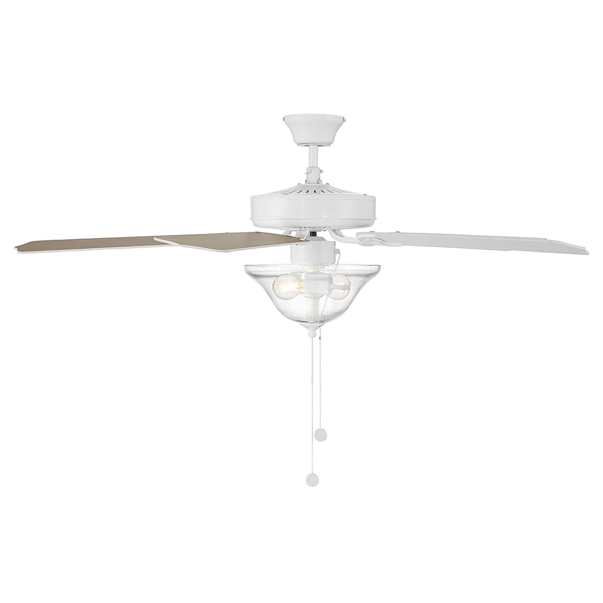 Shown in Bisque White finish and Clear Bubble glass