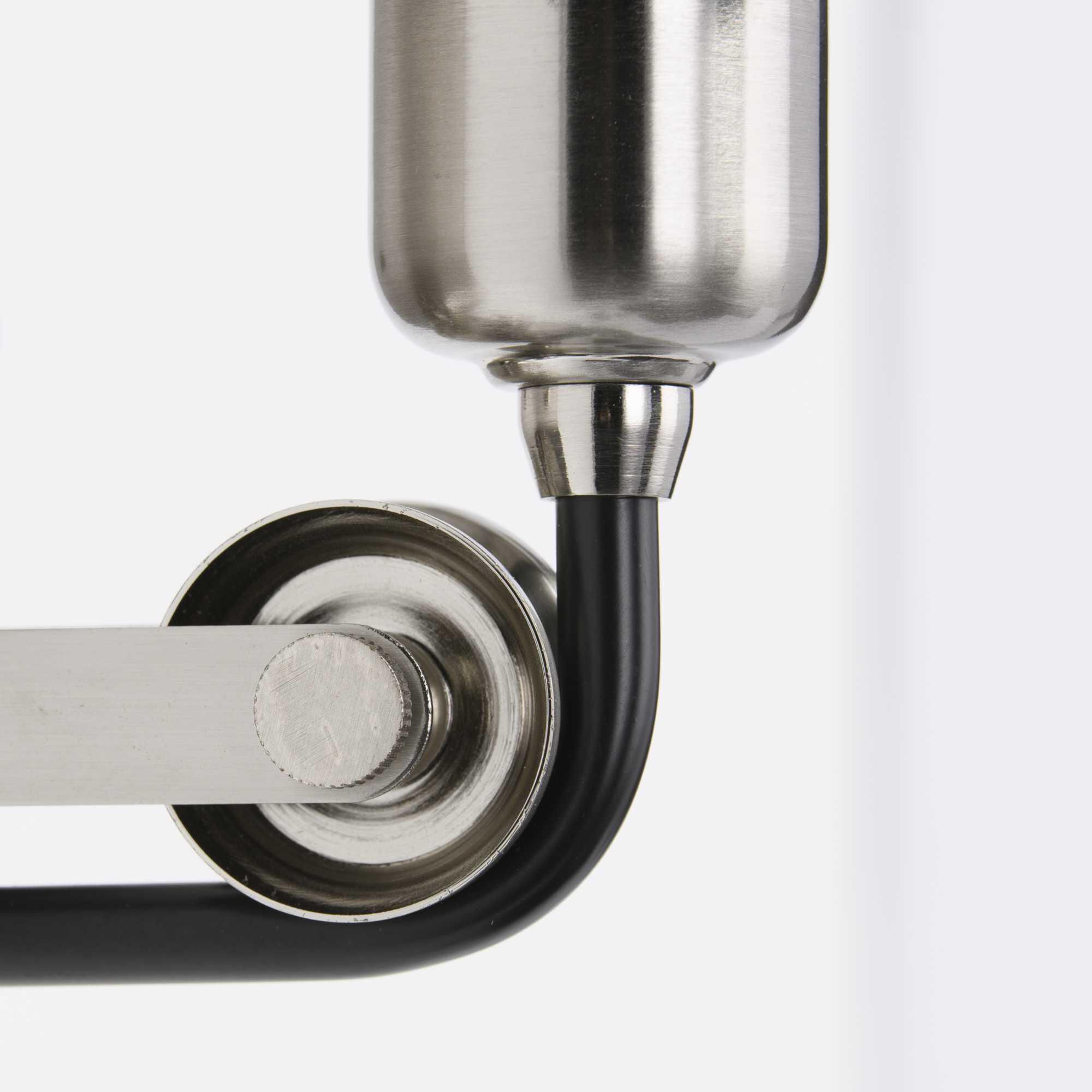 Shown in Brushed Nickel finish and Clear glass