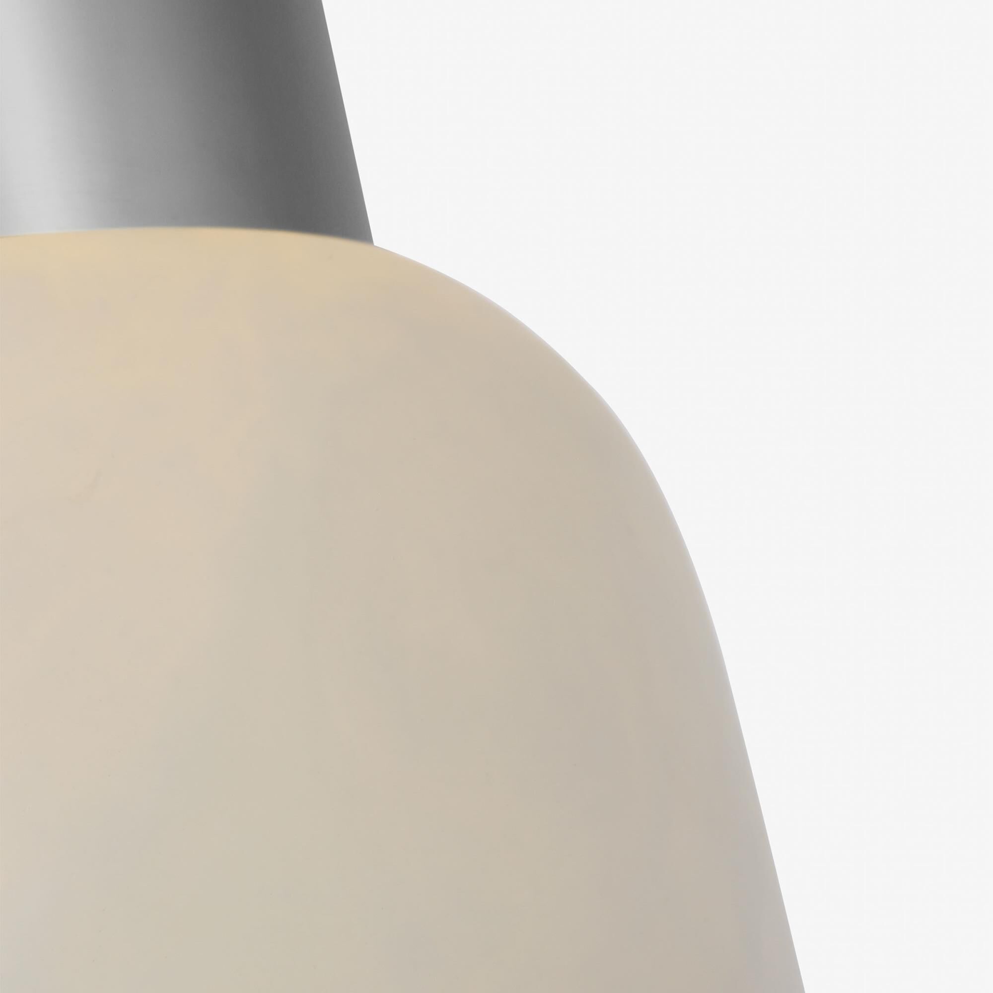 Shown in Polished Nickel finish and Alabaster shade