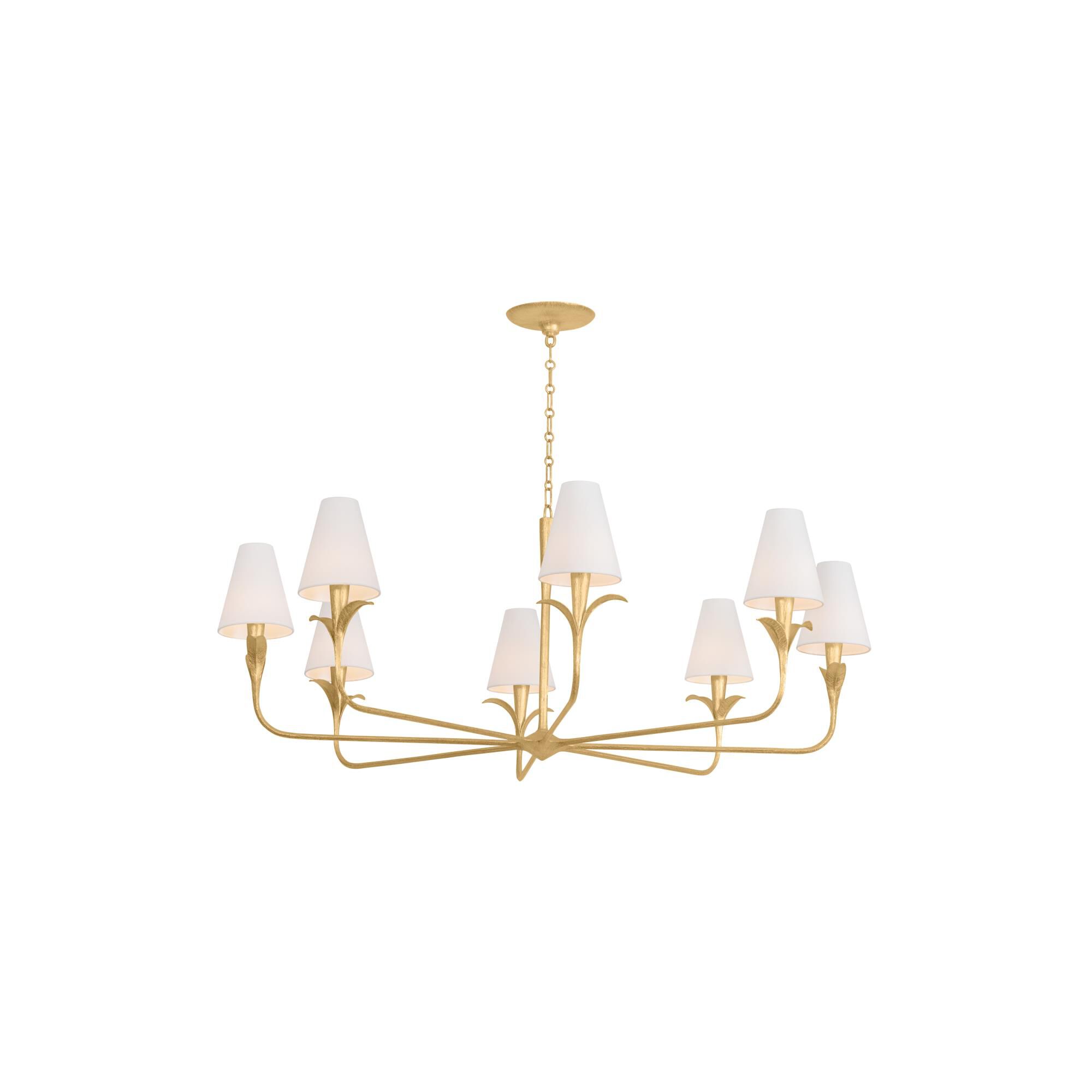 Shown in Gilded Ivory finish and White Linen shade