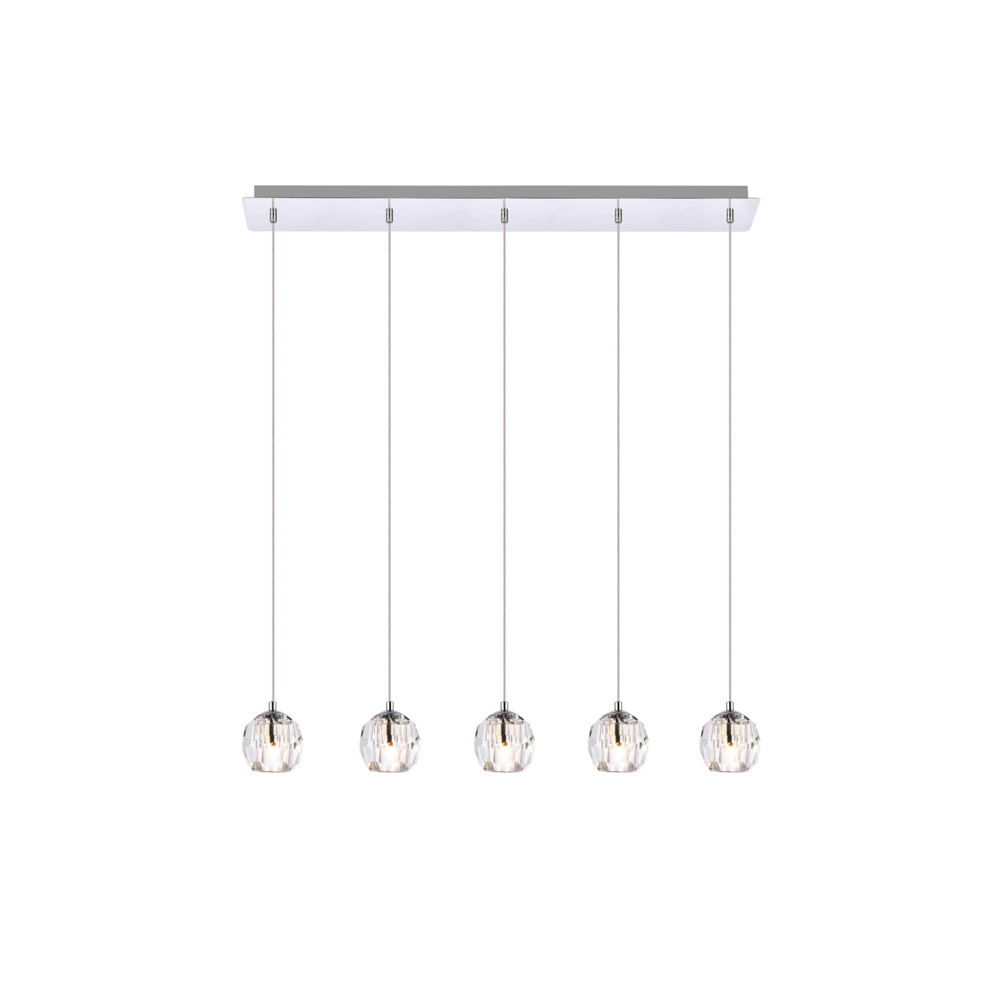 Eren 32 Inch 5 Light LED Linear Suspension Light by Elegant Lighting