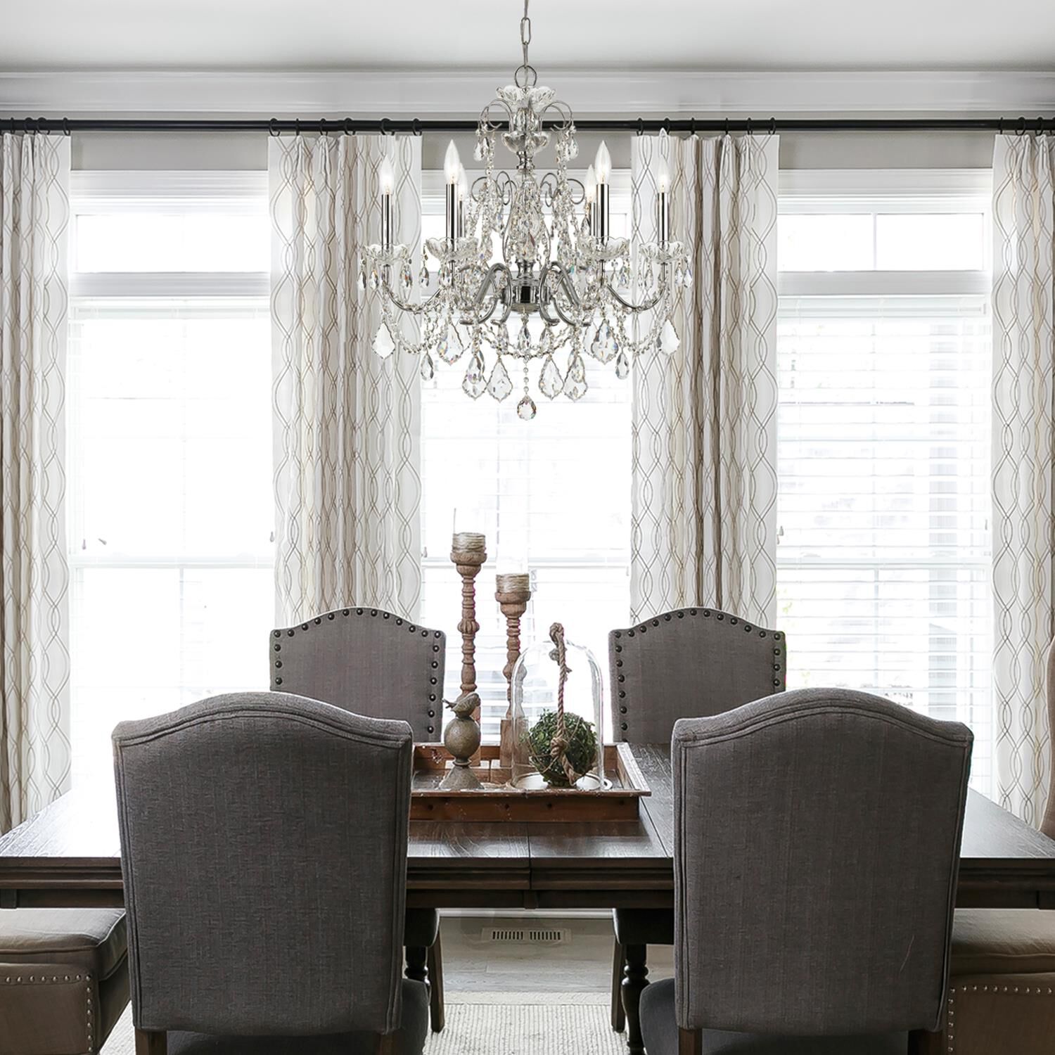 Shown in Polished Chrome finish and Clear Spectra crystal