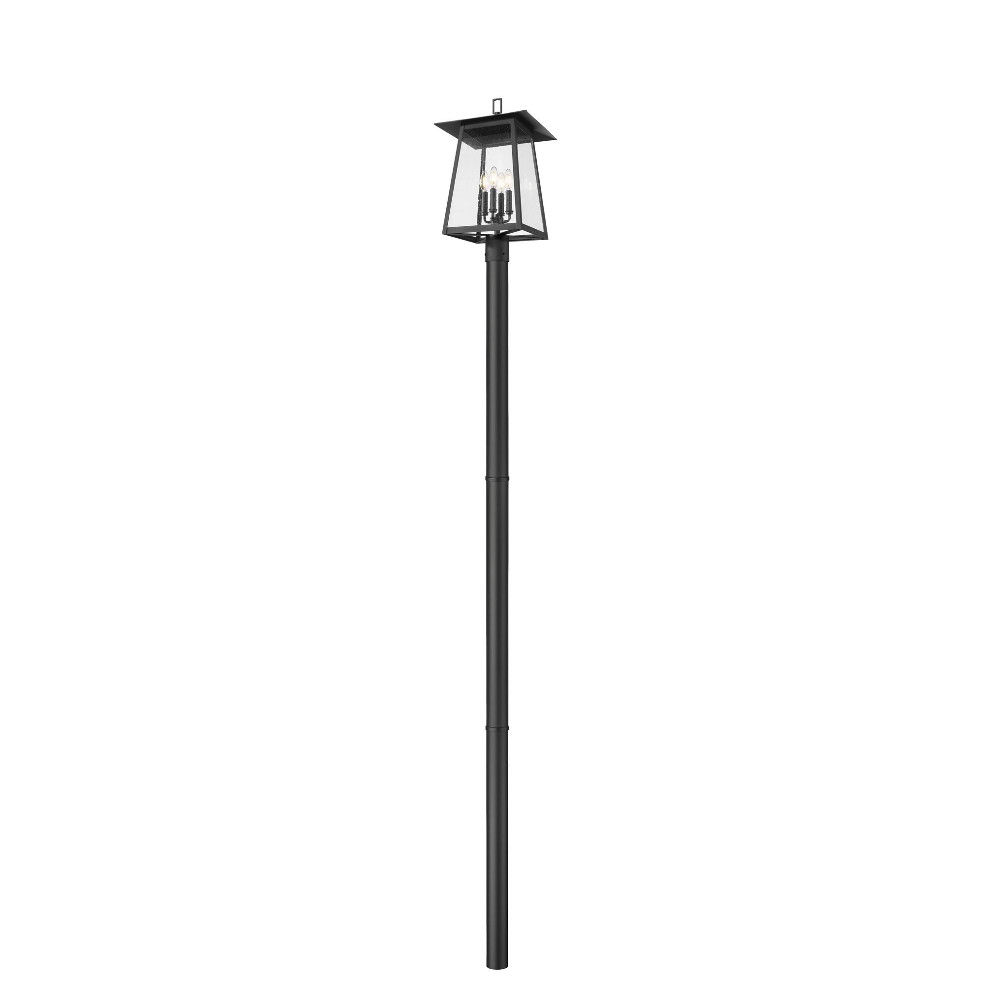 Shown in Black finish and Clear Seedy glass and Clear Seedy shade