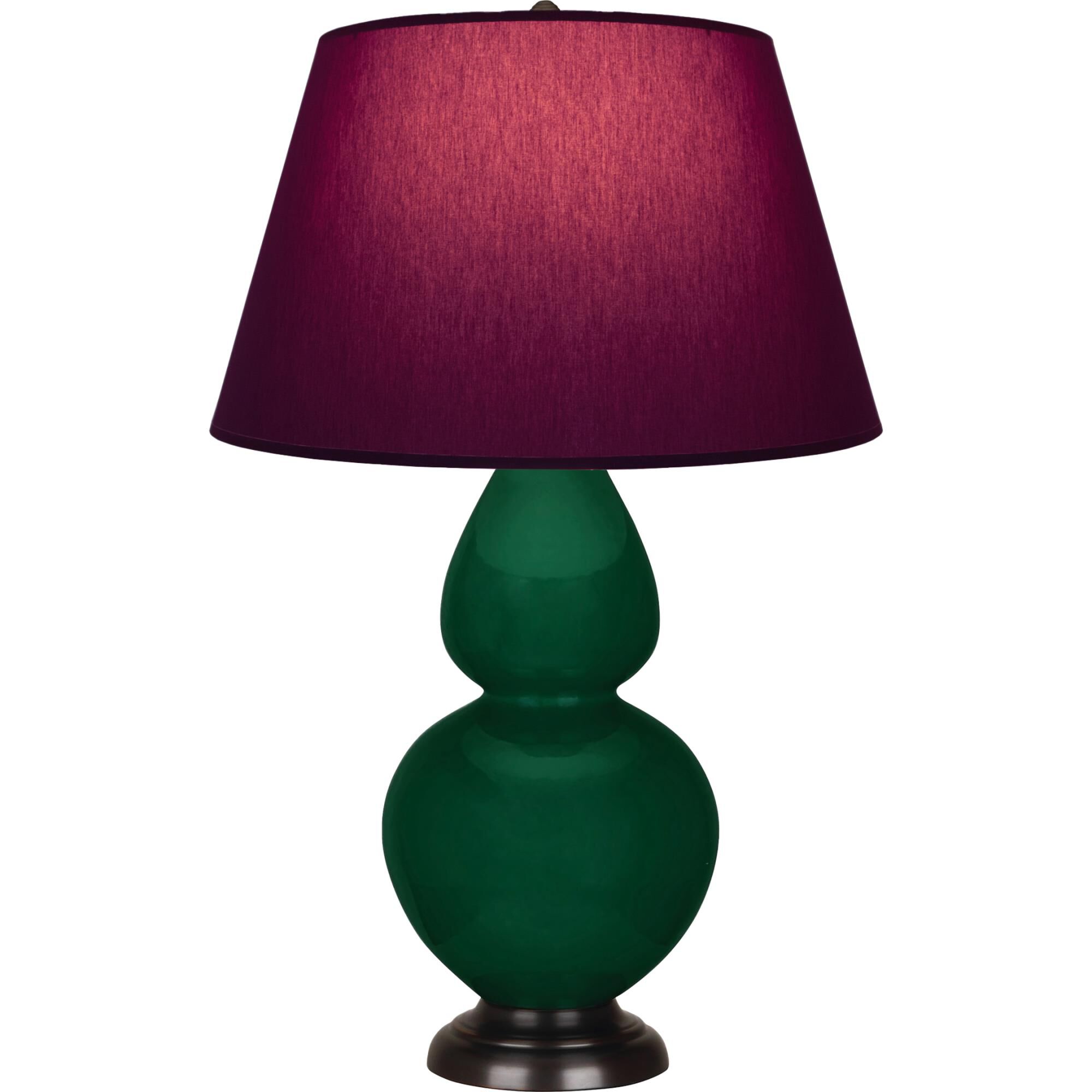 Shown in Jungle finish and Plum and Lavender shade and Deep Patina Bronze accent