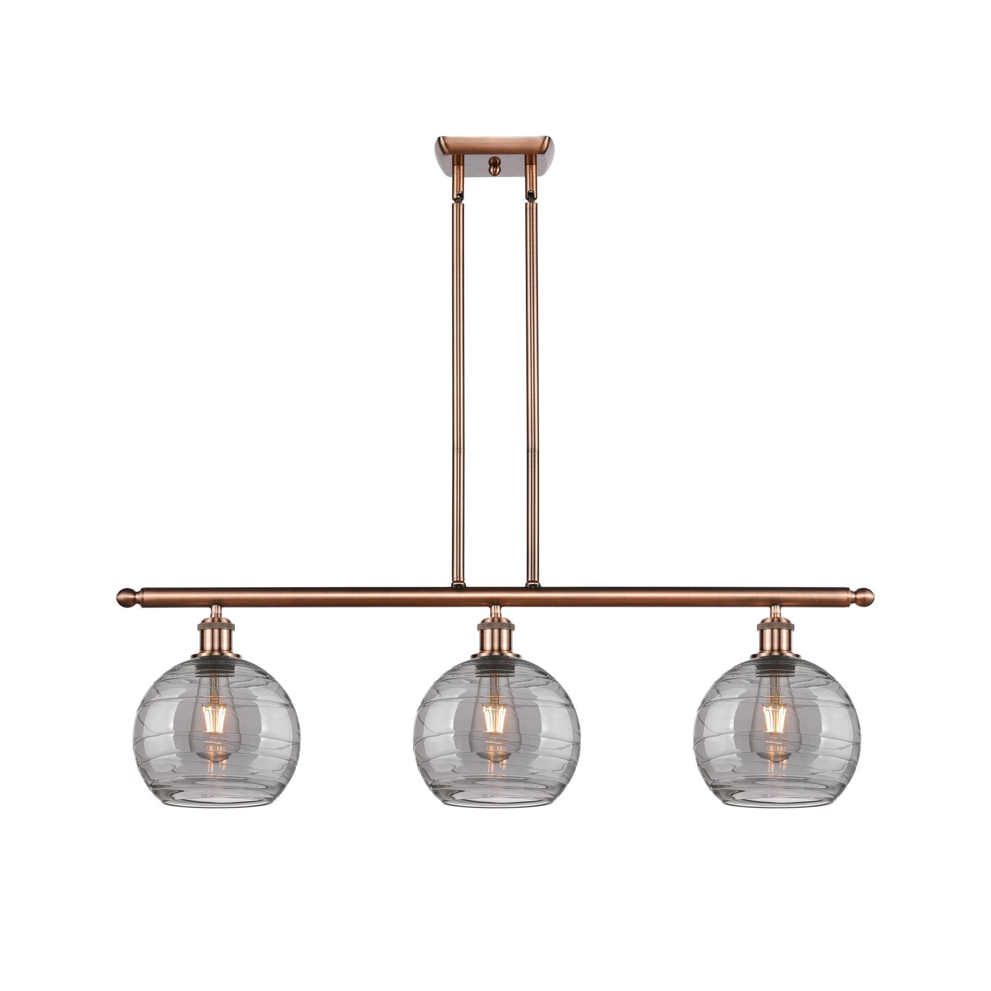 Bruno Marashlian Athens Deco Swirl 36 Inch Linear Suspension Light by Innovations Lighting