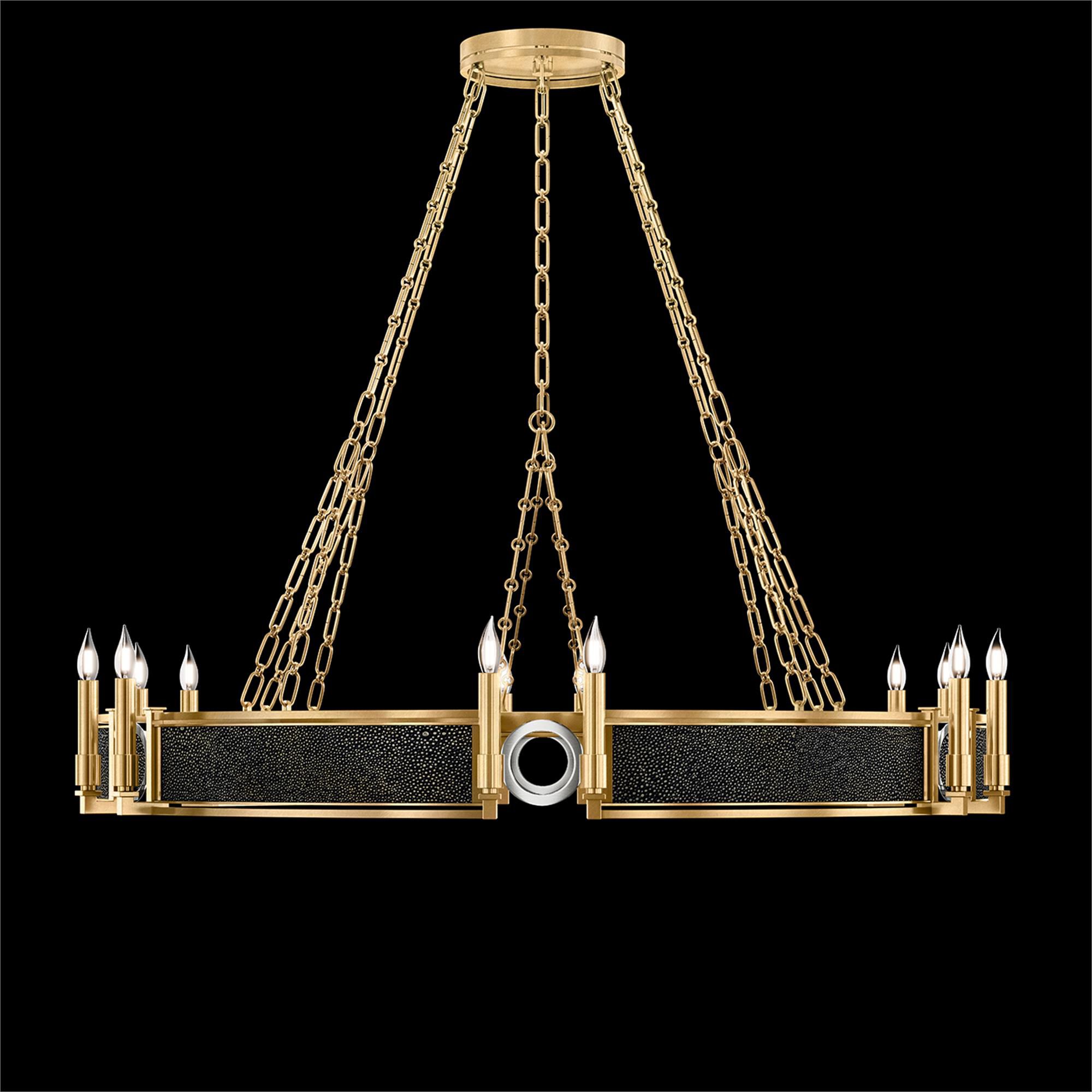 Shown in Gold Leaf and Nickel  finish and Black Knight accent