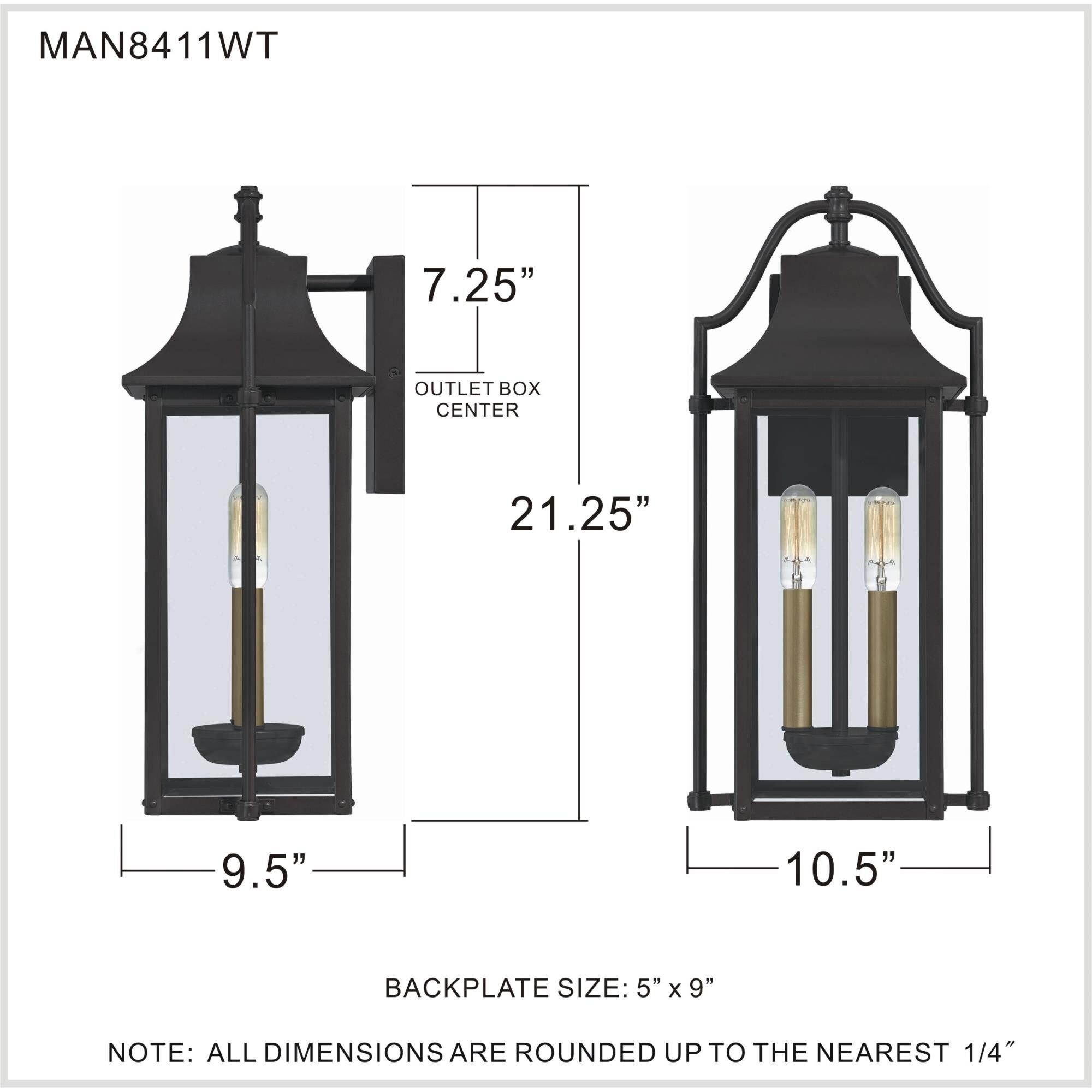 Shown in Western Bronze finish and Clear Glass shade