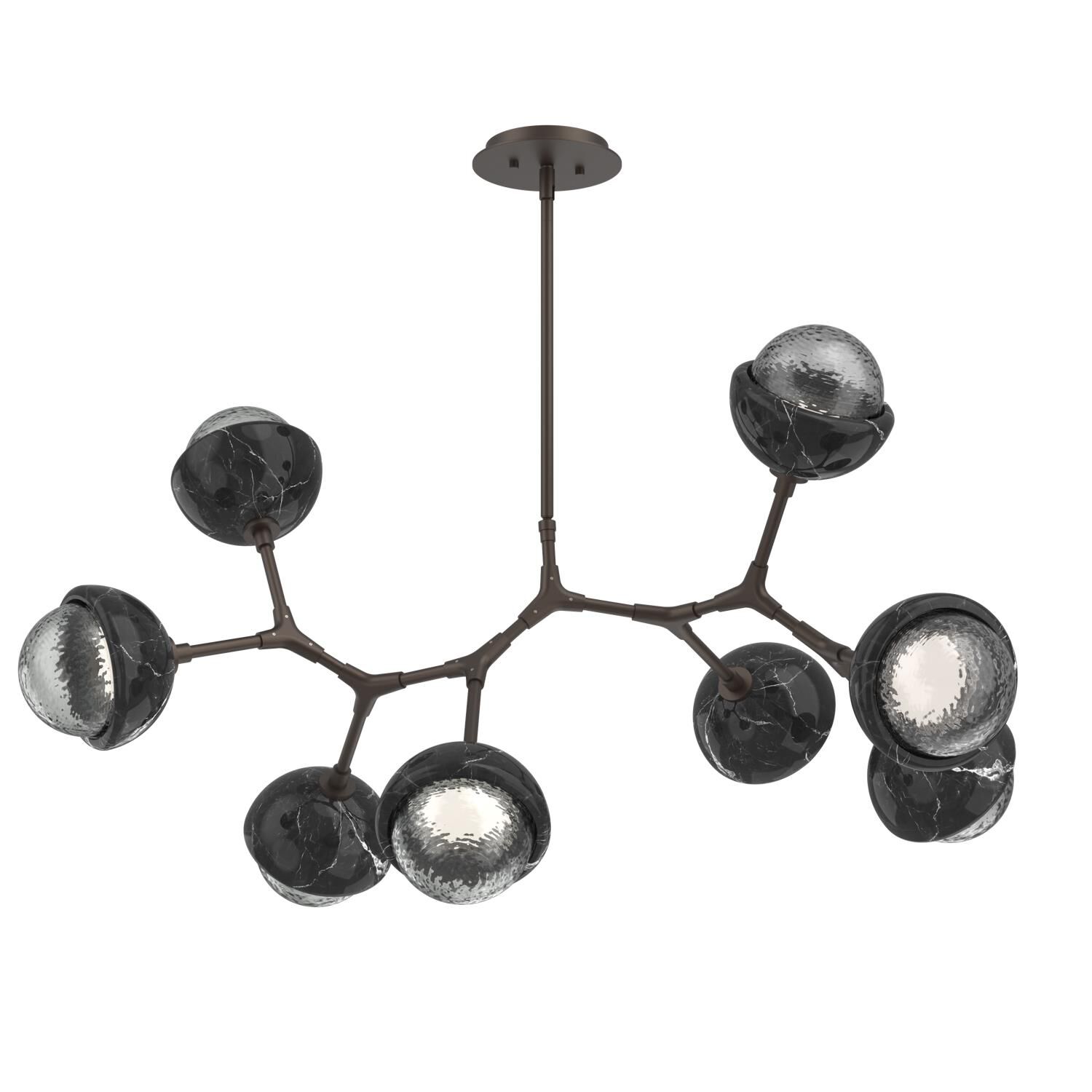 Shown in Flat Bronze finish and Smoke glass and Black Marble accent