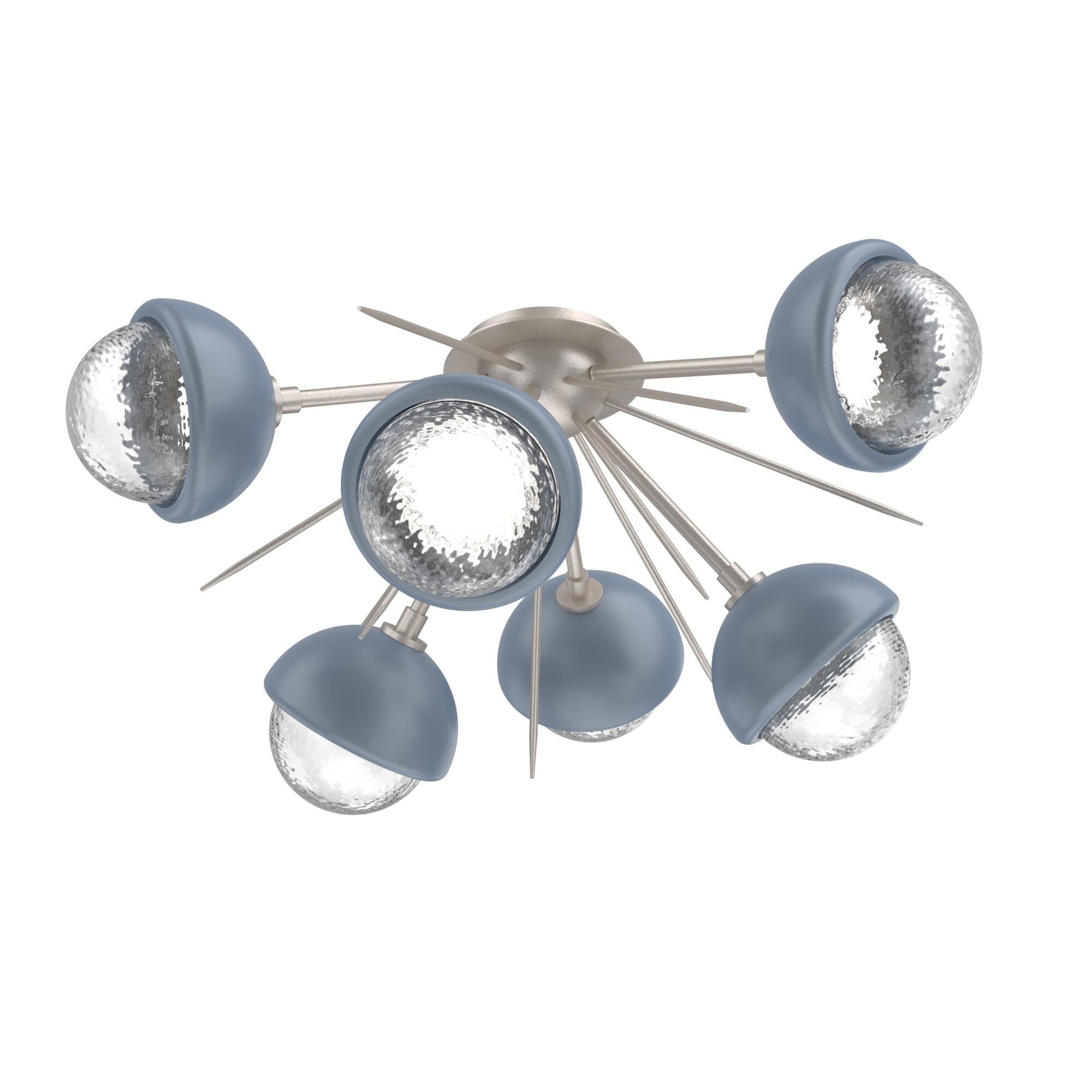 Levi Wilson Cabochon 28 Inch Semi Flush Mount by Hammerton Studio