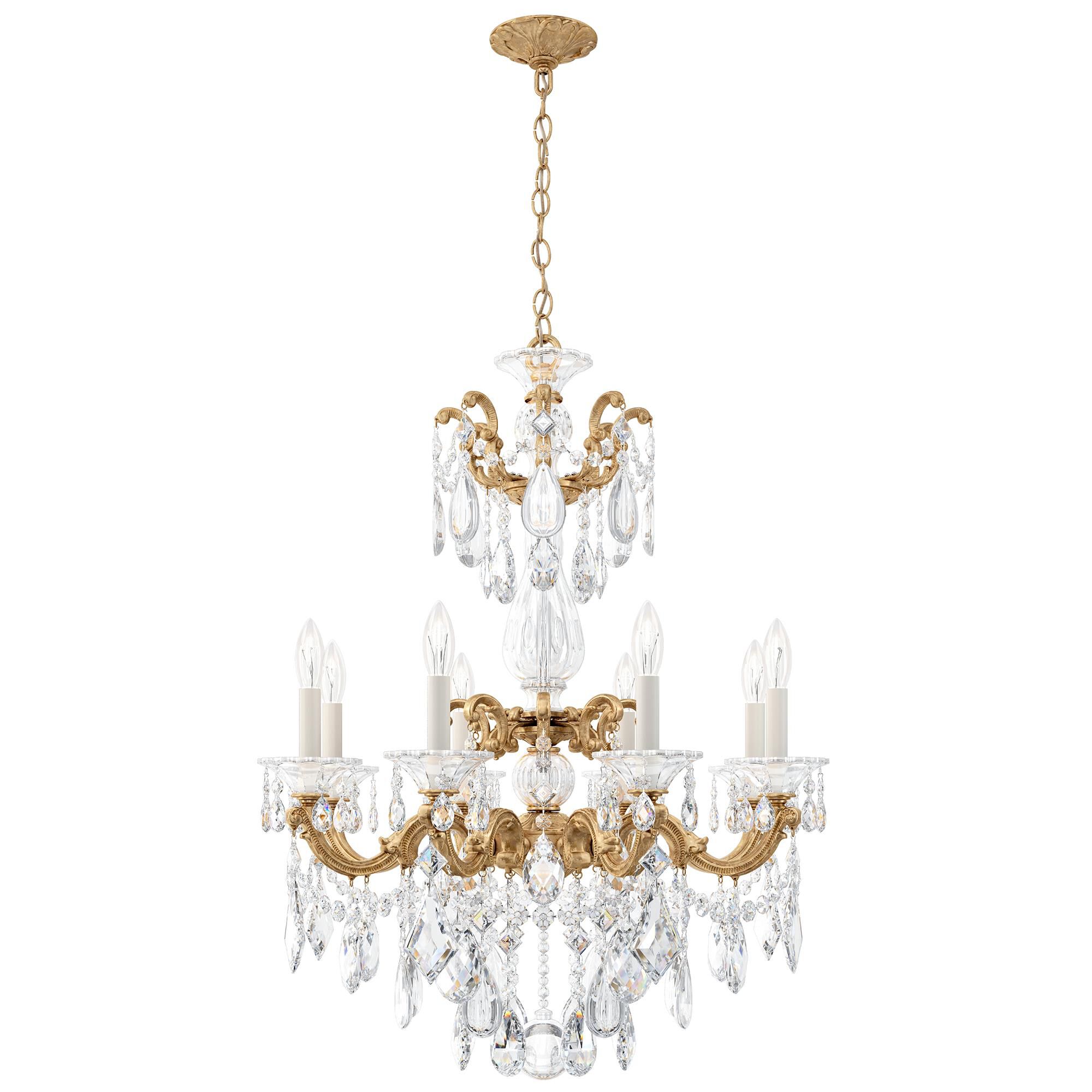 Shown in French Gold finish and Clear Radiance crystal