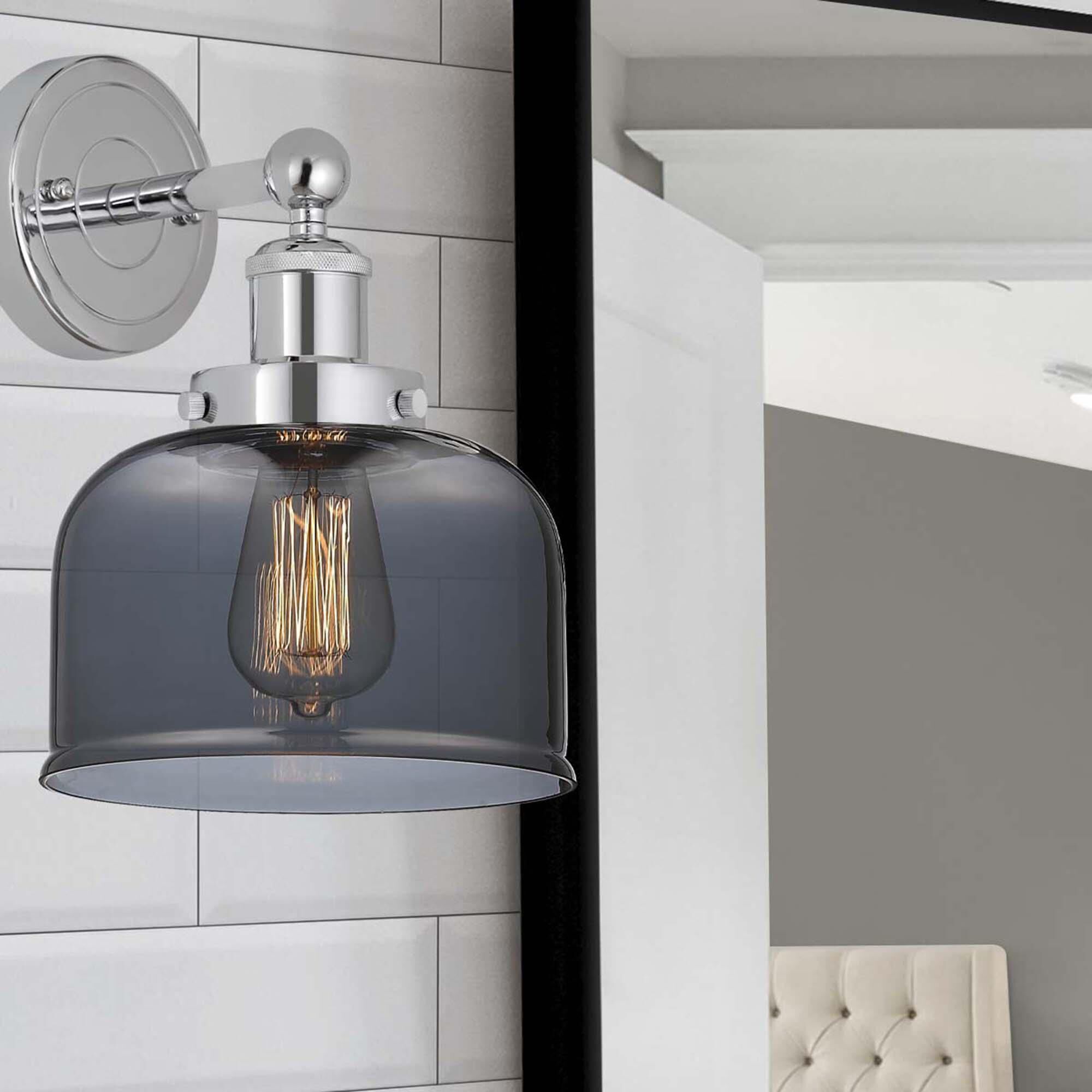 Shown in Polished Chrome  finish and Plated Smoke glass