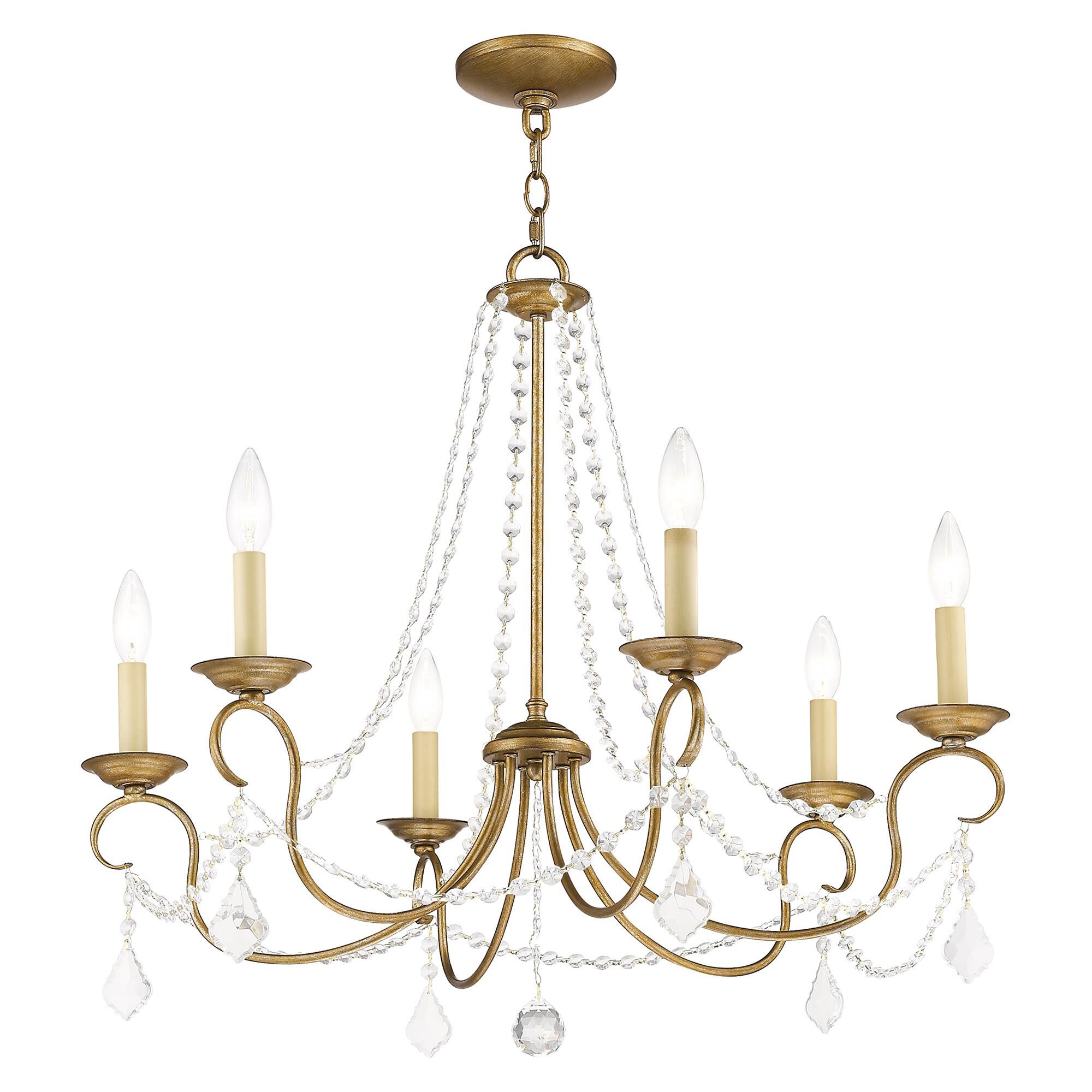 Pennington 28 Inch 6 Light Chandelier by Livex Lighting