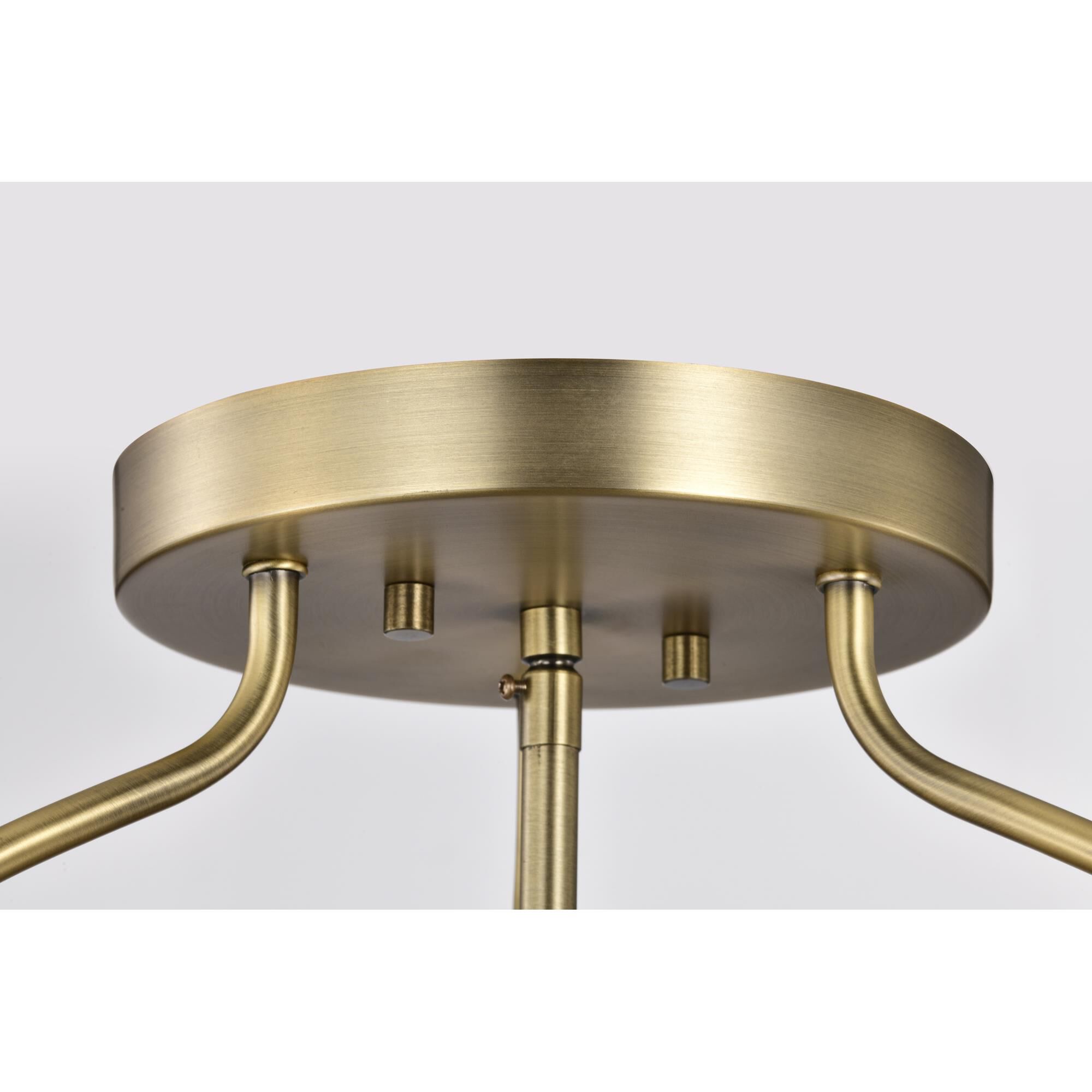 Shown in Vintage Brass finish and Clear glass