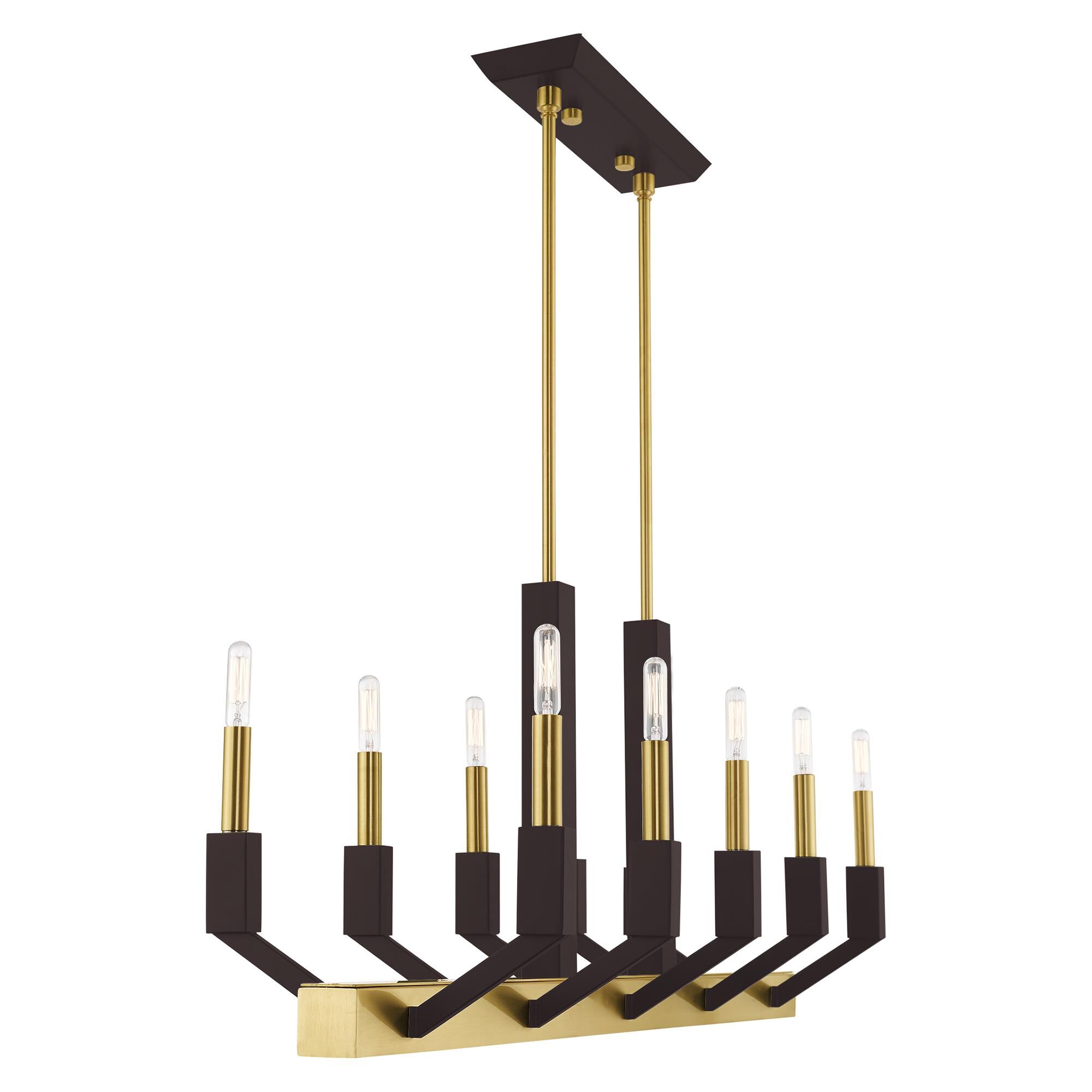 Shown in Satin Brass and Bronze finish