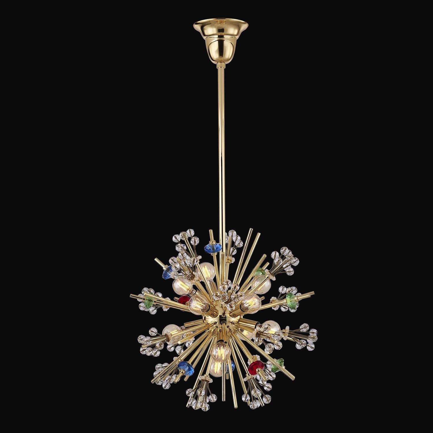 Shown in 18k Gold finish and Constellation Colorata crystal and 0.0 glass and 0.0 shade