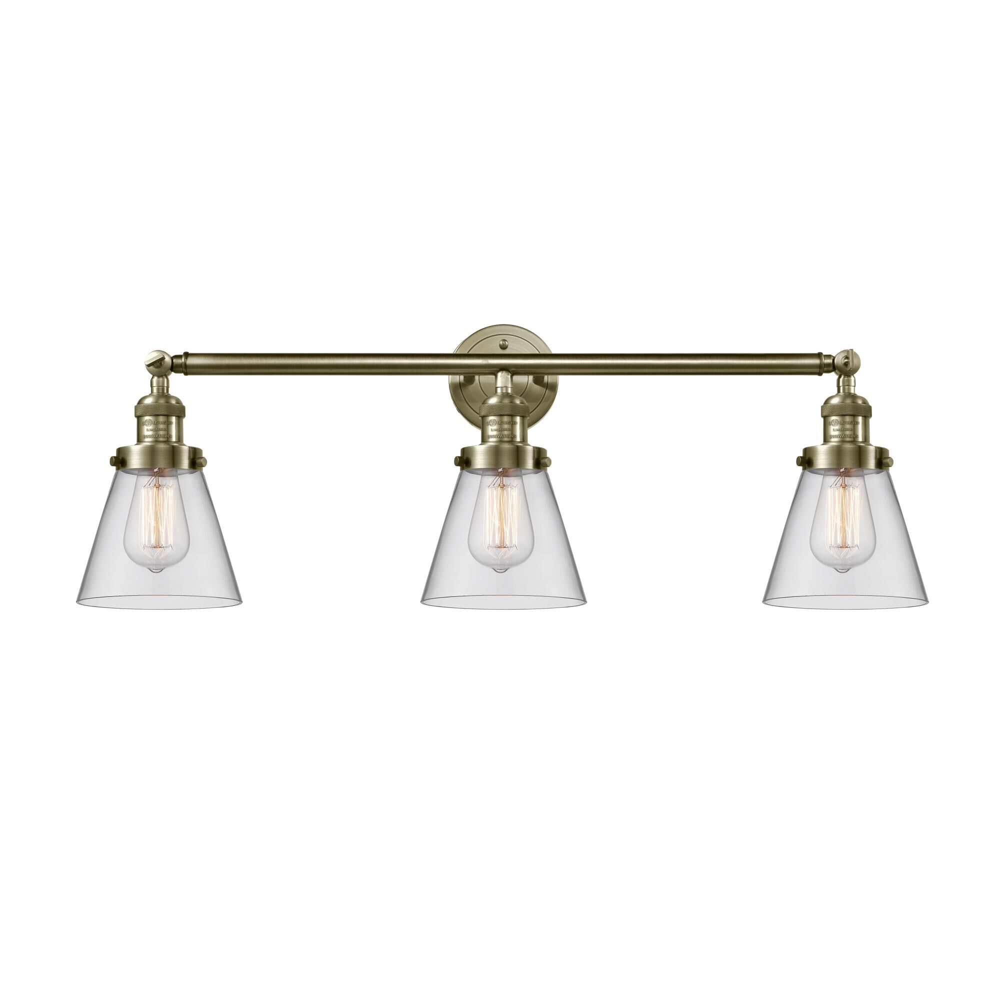 Bruno Marashlian Small Cone 30 Inch 3 Light Bath Vanity Light by Innovations Lighting