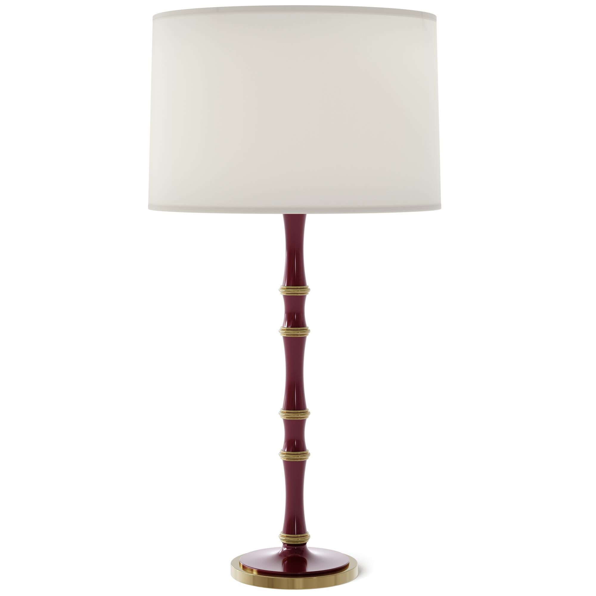 Shown in Sugar Plum finish and Fondine shade and Modern Brass accent