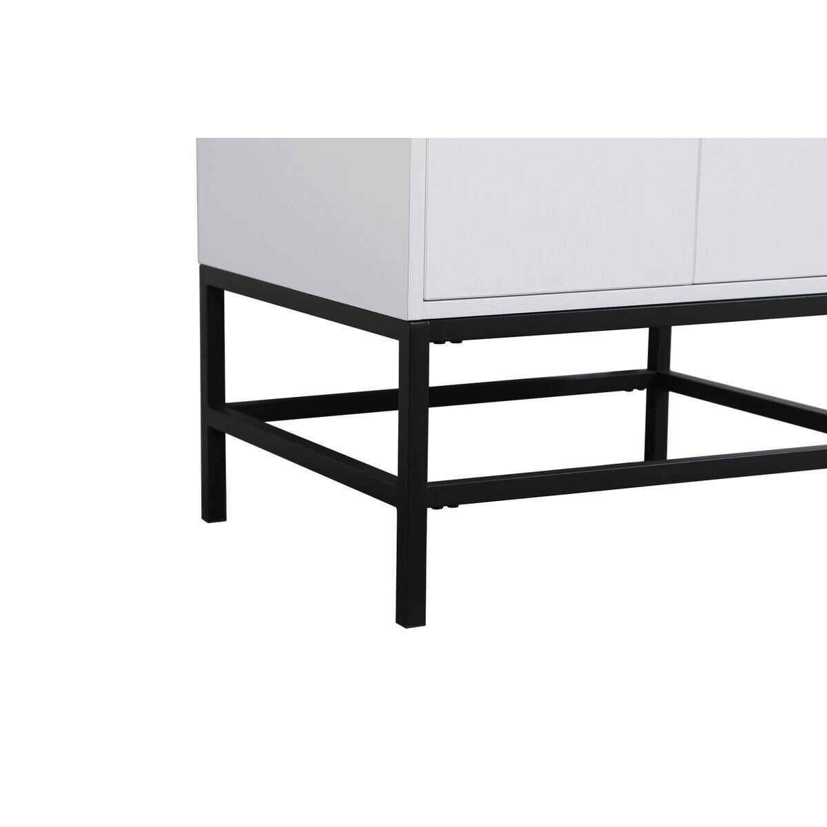 Shown in White finish and Without Backsplash accent