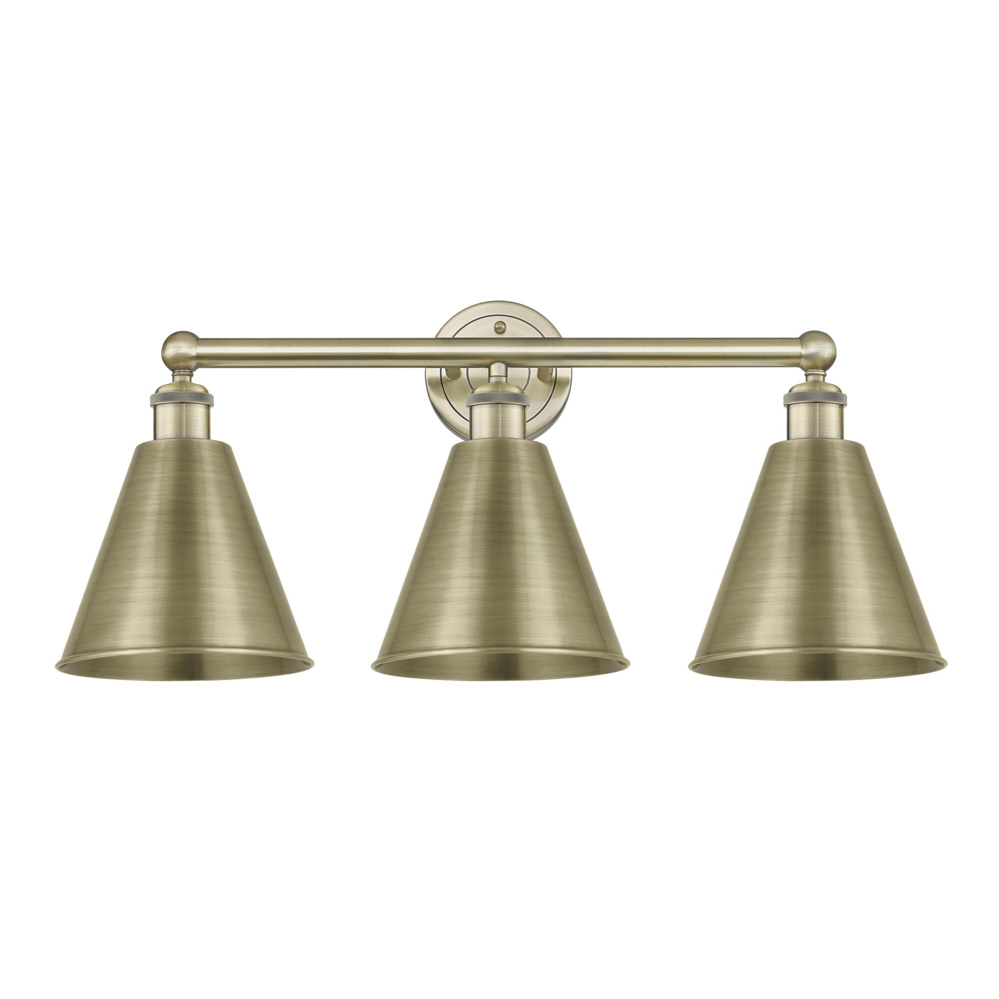 Shown in Antique Brass finish and Antique Brass shade