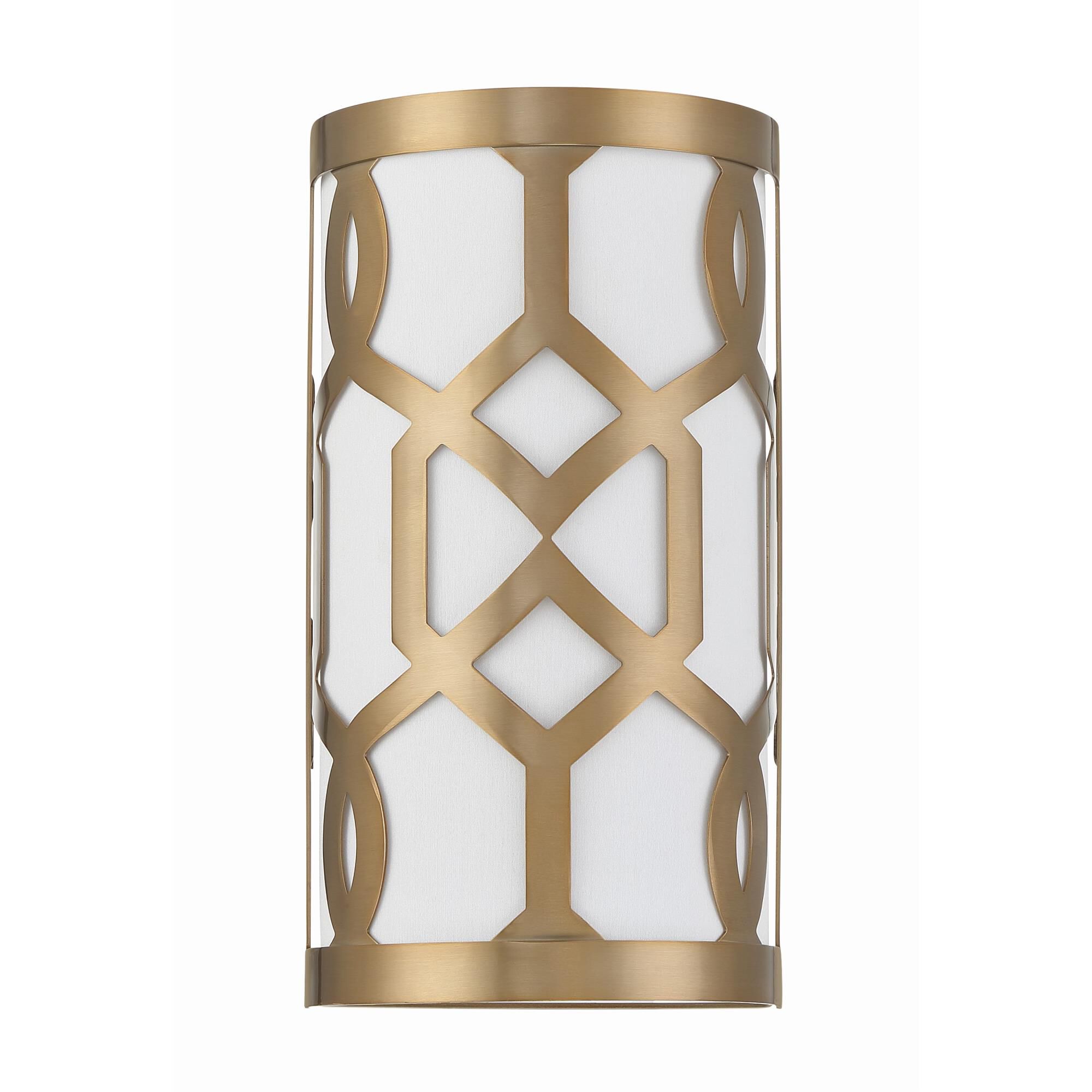 Shown in Aged Brass finish and Silk glass and White shade