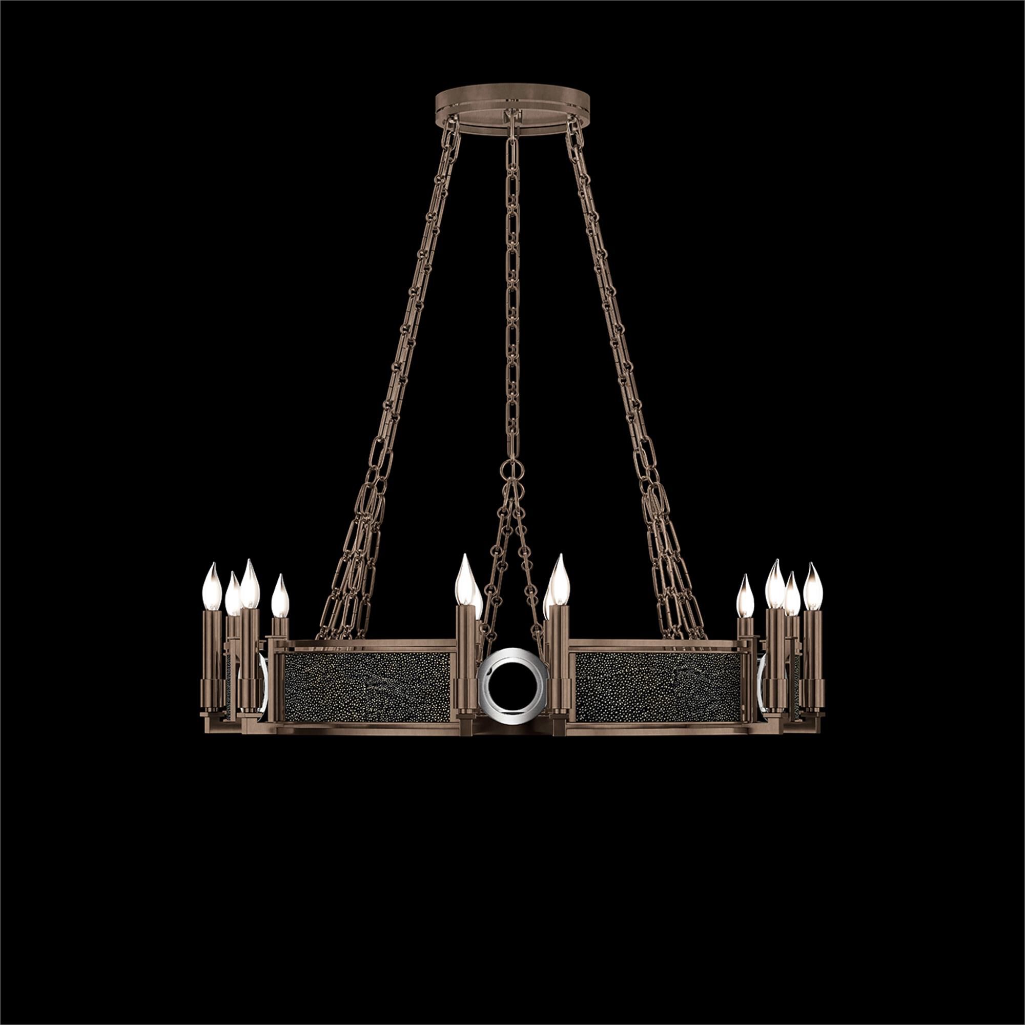 Shown in Bronze and Nickel  finish and Black Knight accent