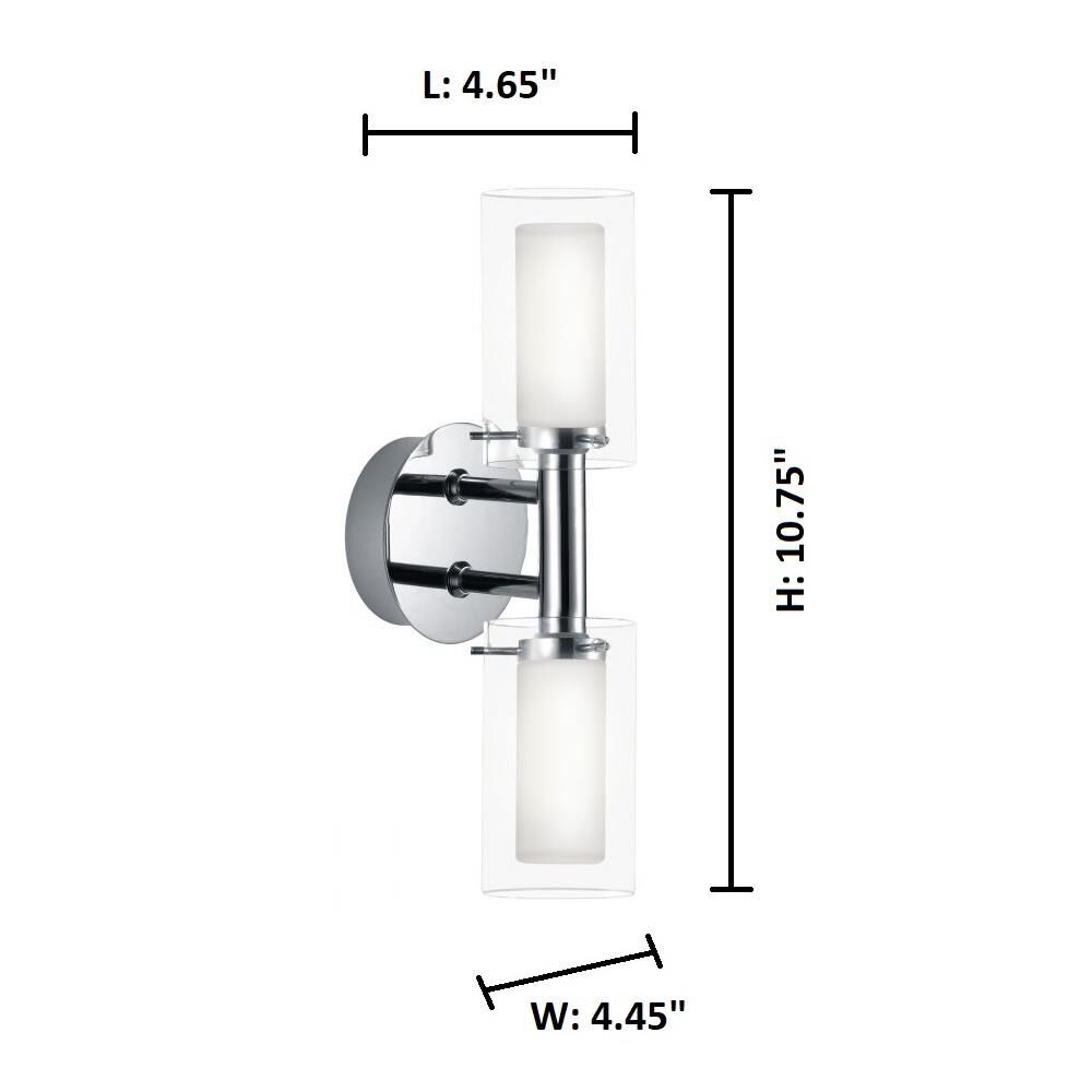 Eglo Palermo 10 Inch 2 Light Bath Vanity Light by Eglo Lighting