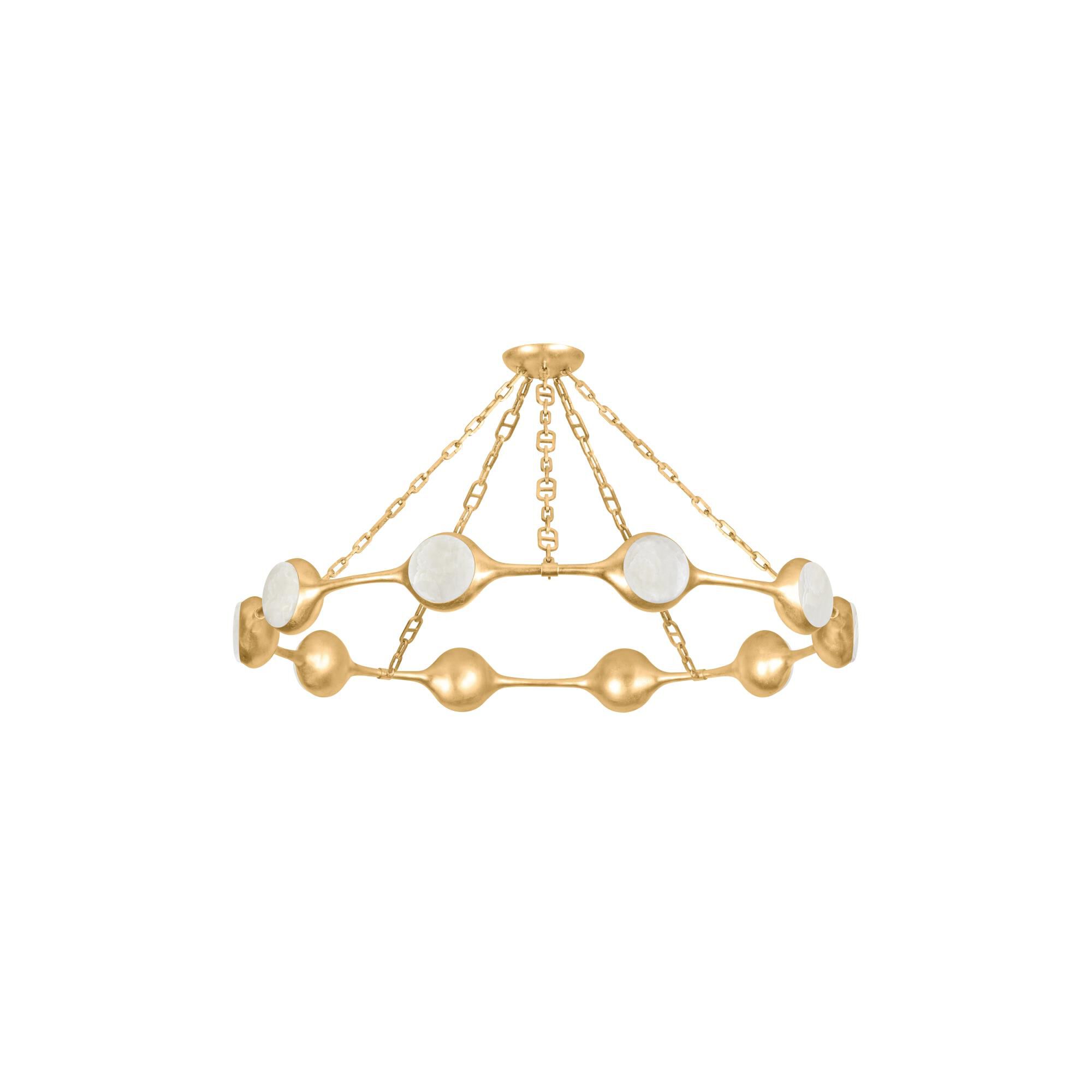 Shown in Vintage Gold Leaf finish and Ice Onyx shade