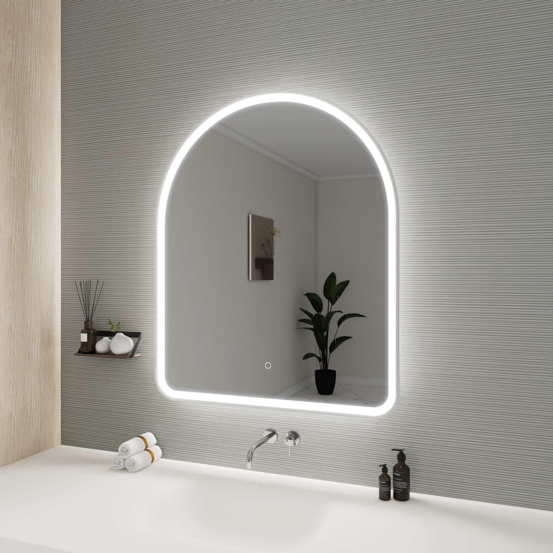 Harmoni 42 Inch Arched LED Lighted Mirror by Elegant Decor