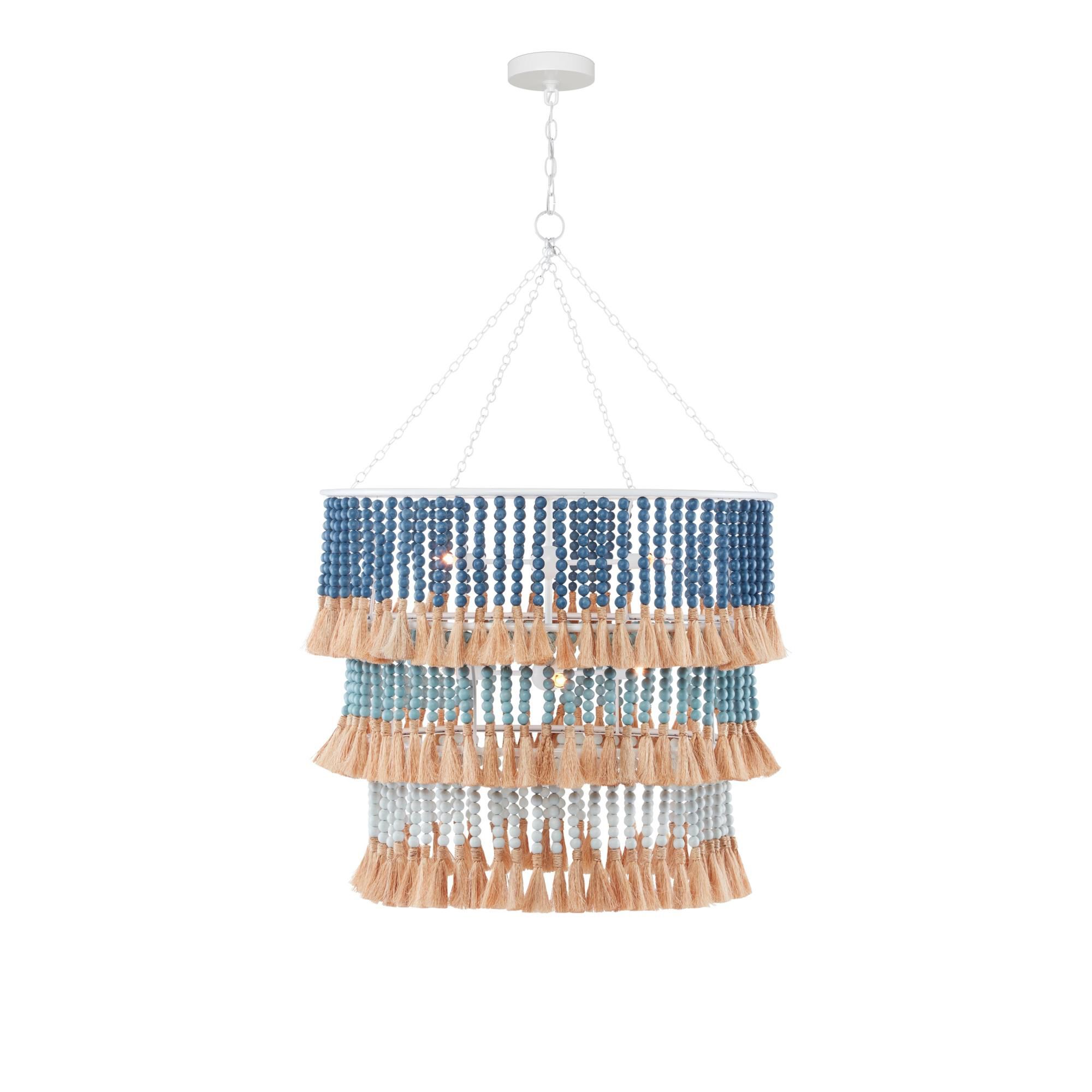 Jamie Beckwith St. Barts 33 Inch Chandelier by Currey and Company