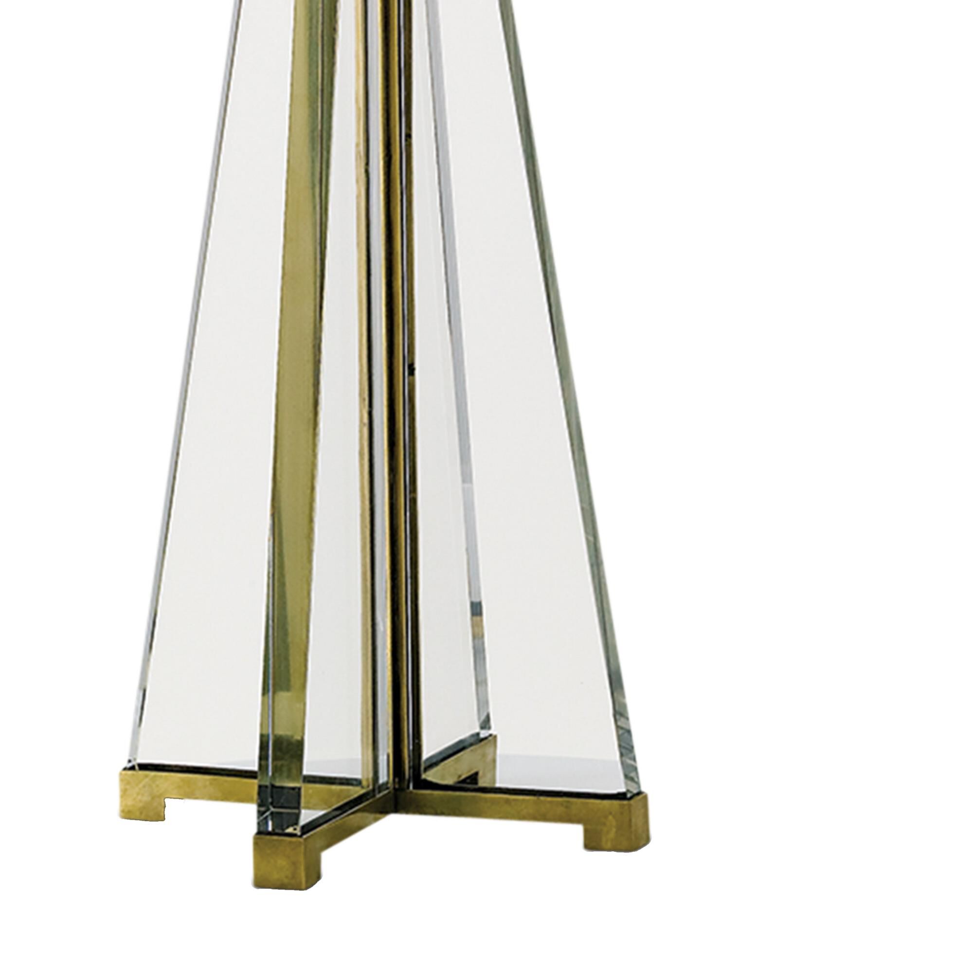 Shown in Brass/Clear Optic Crystal finish and Included shade