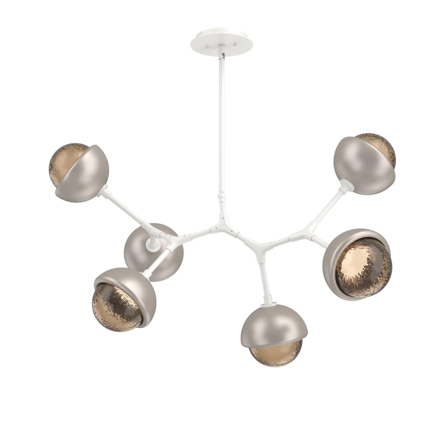 Shown in Salt White finish and Bronze glass and Beige Silver accent