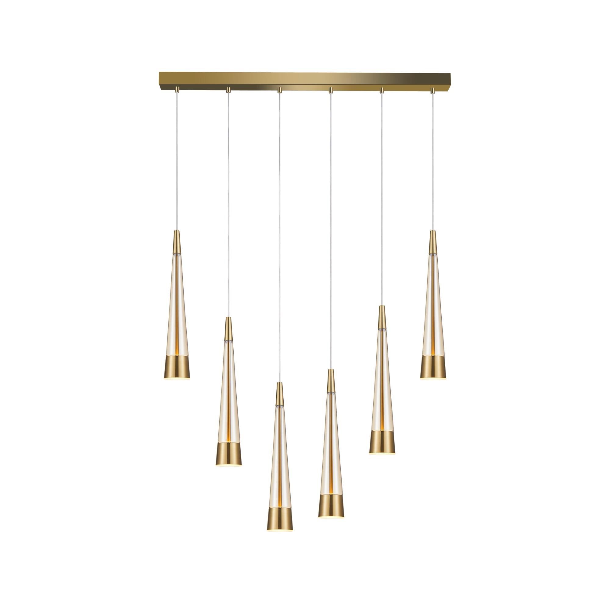 Shown in Brass finish and Glass shade