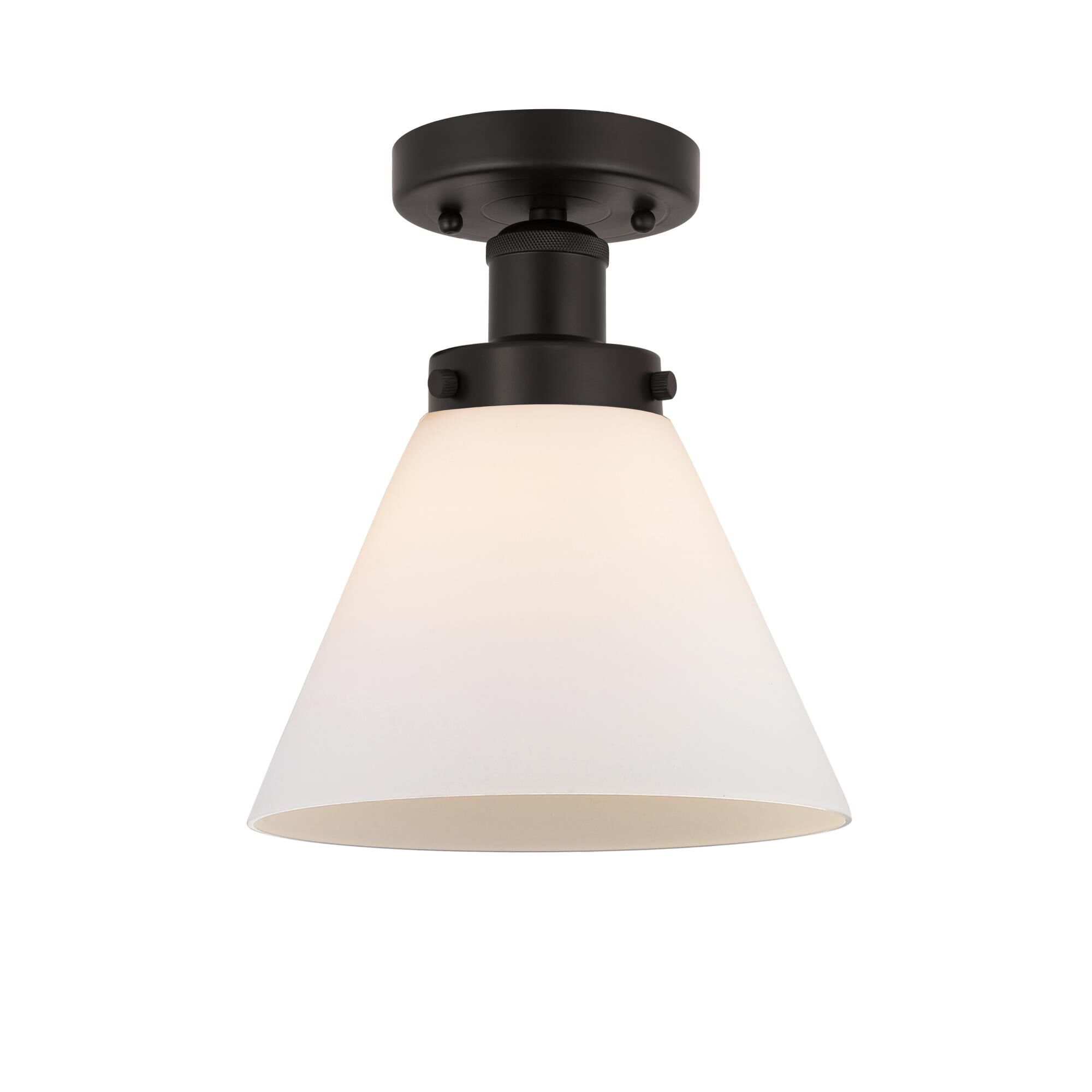 Shown in Oil Rubbed Bronze, Matte White finish and Matte White glass and Matte White Glass shade