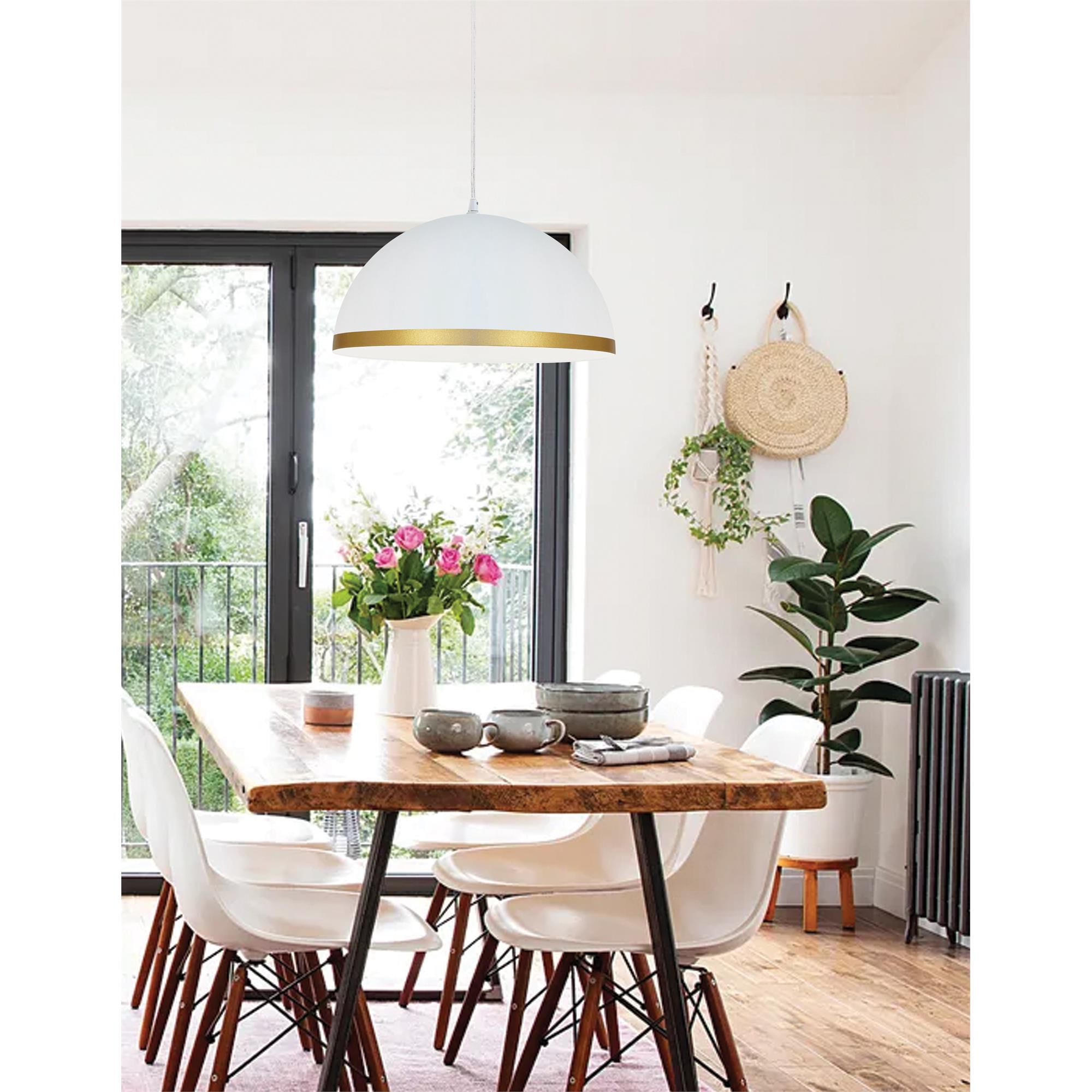 Shown in Matte White finish and Matte White shade