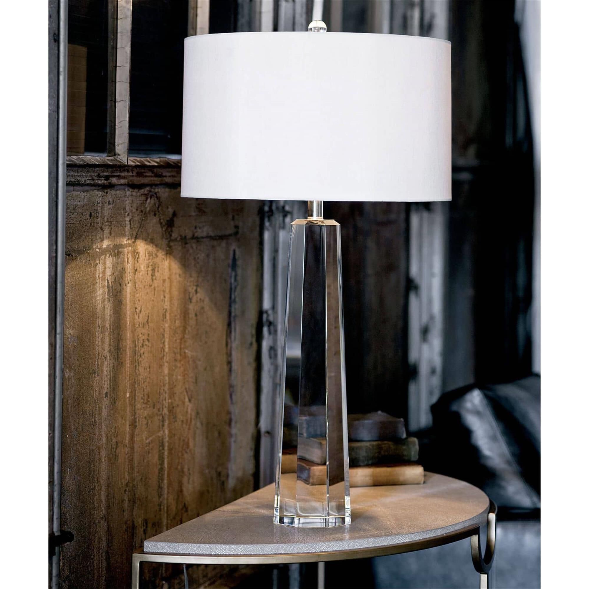 Shown in Clear finish and Linen shade