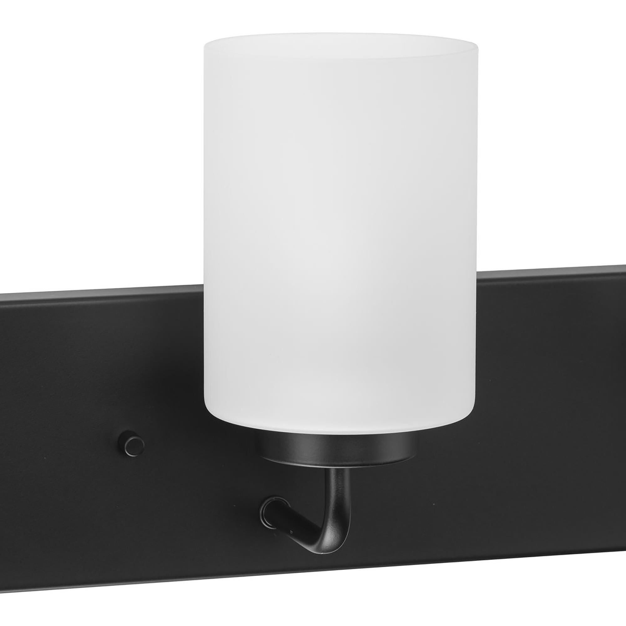 Shown in Matte Black finish and Etched glass