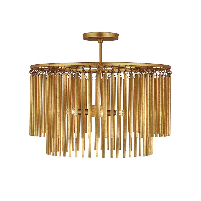 Mantra 24 Inch Semi Flush Mount by Currey and Company