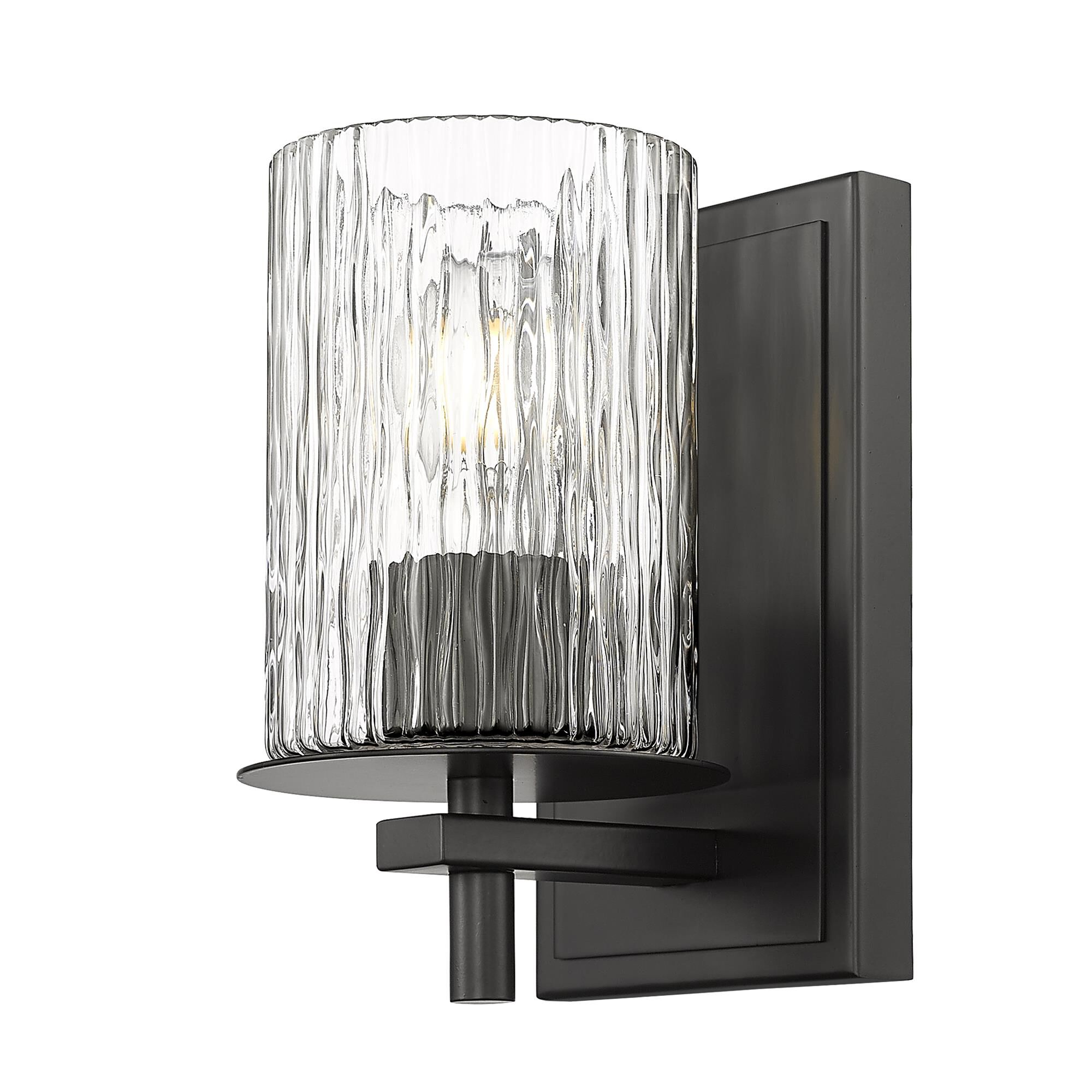 Shown in Matte Black finish and Clear + Etched Opal glass and Clear + Etched Opal shade