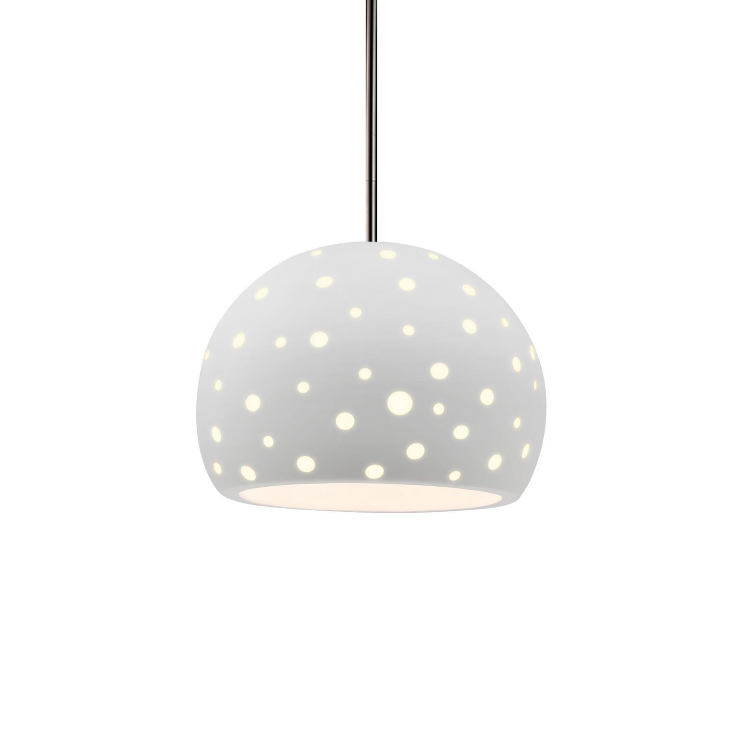 Perforated Globe 10 Inch Large Pendant by Justice Design Group
