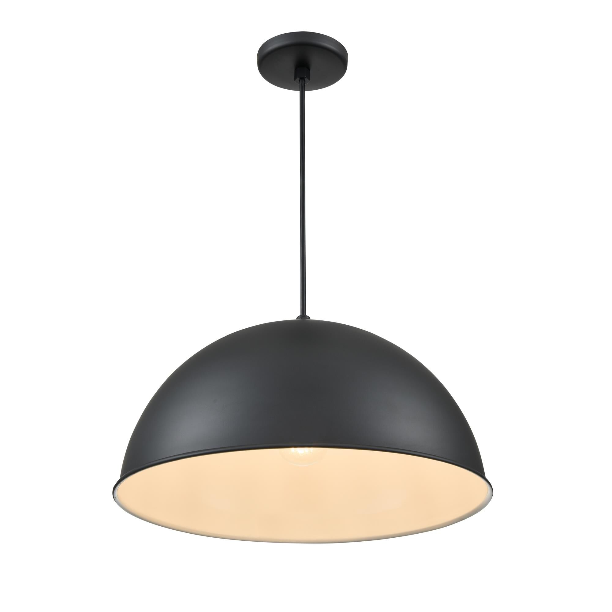 Shown in Satin Black finish and Black shade