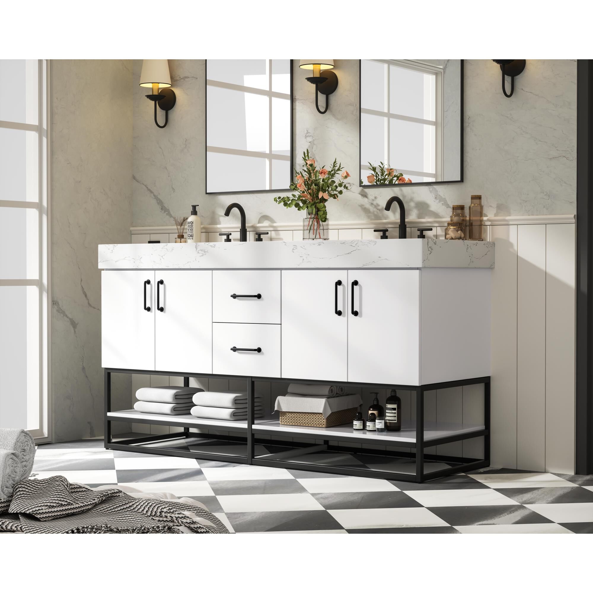 Shown in White finish