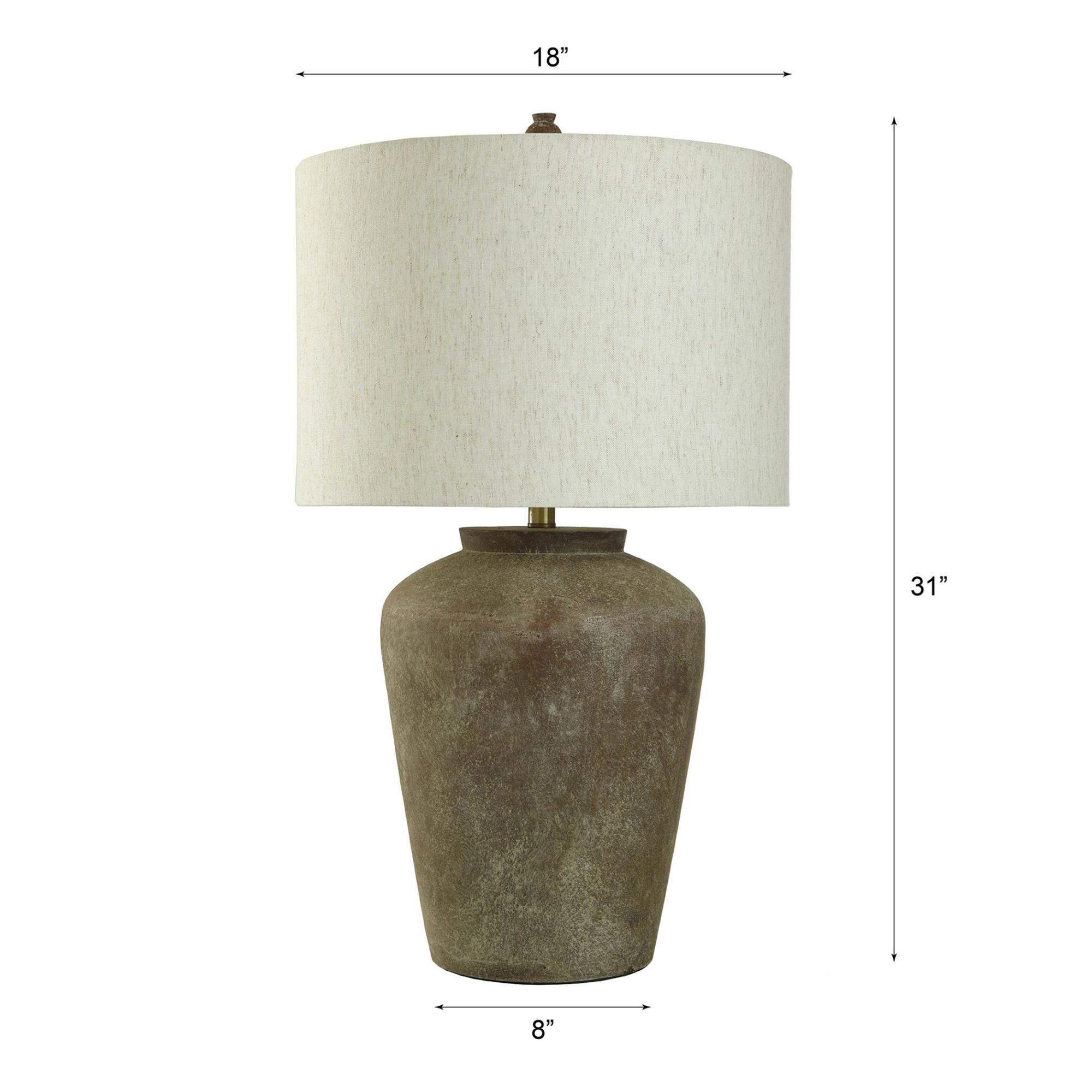 Shown in Aged Brown, Heathered Oatmeal finish and Heathered Oatmeal Linen shade