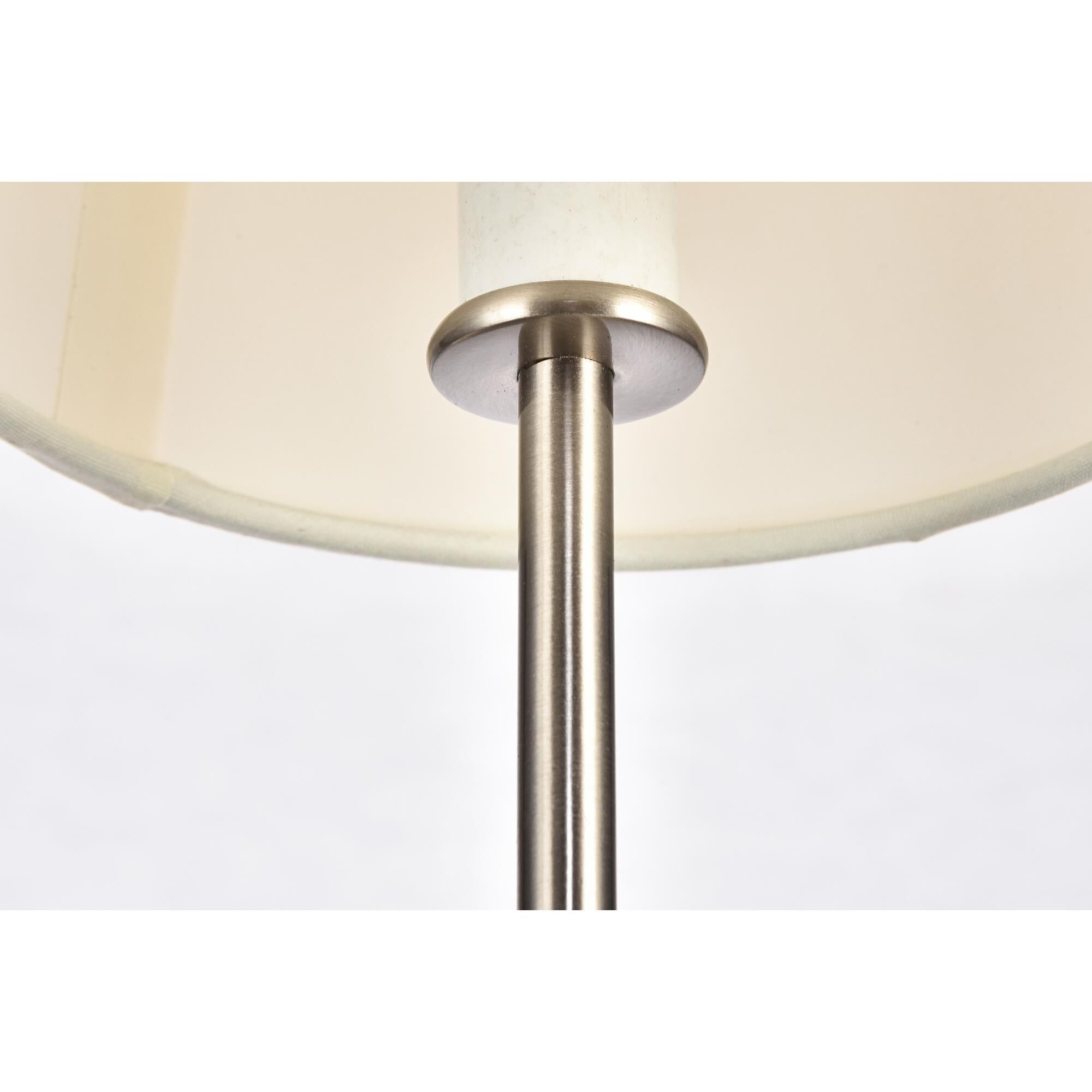 Shown in Burnished Nickel finish and Off-White Fabric shade
