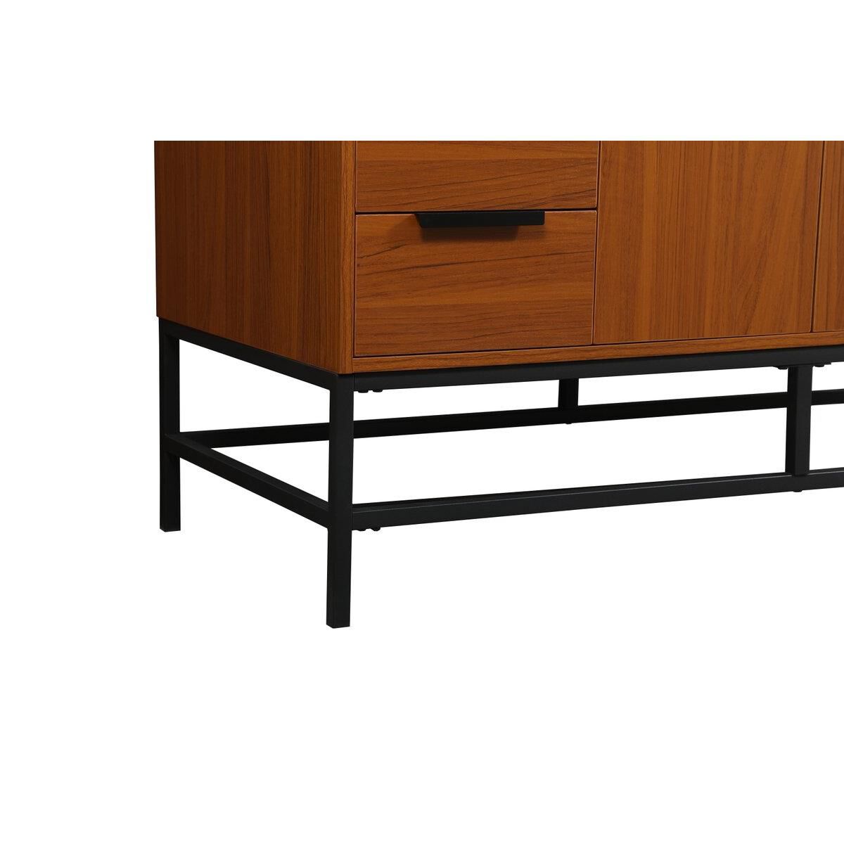 Shown in Teak finish and With Backsplash accent